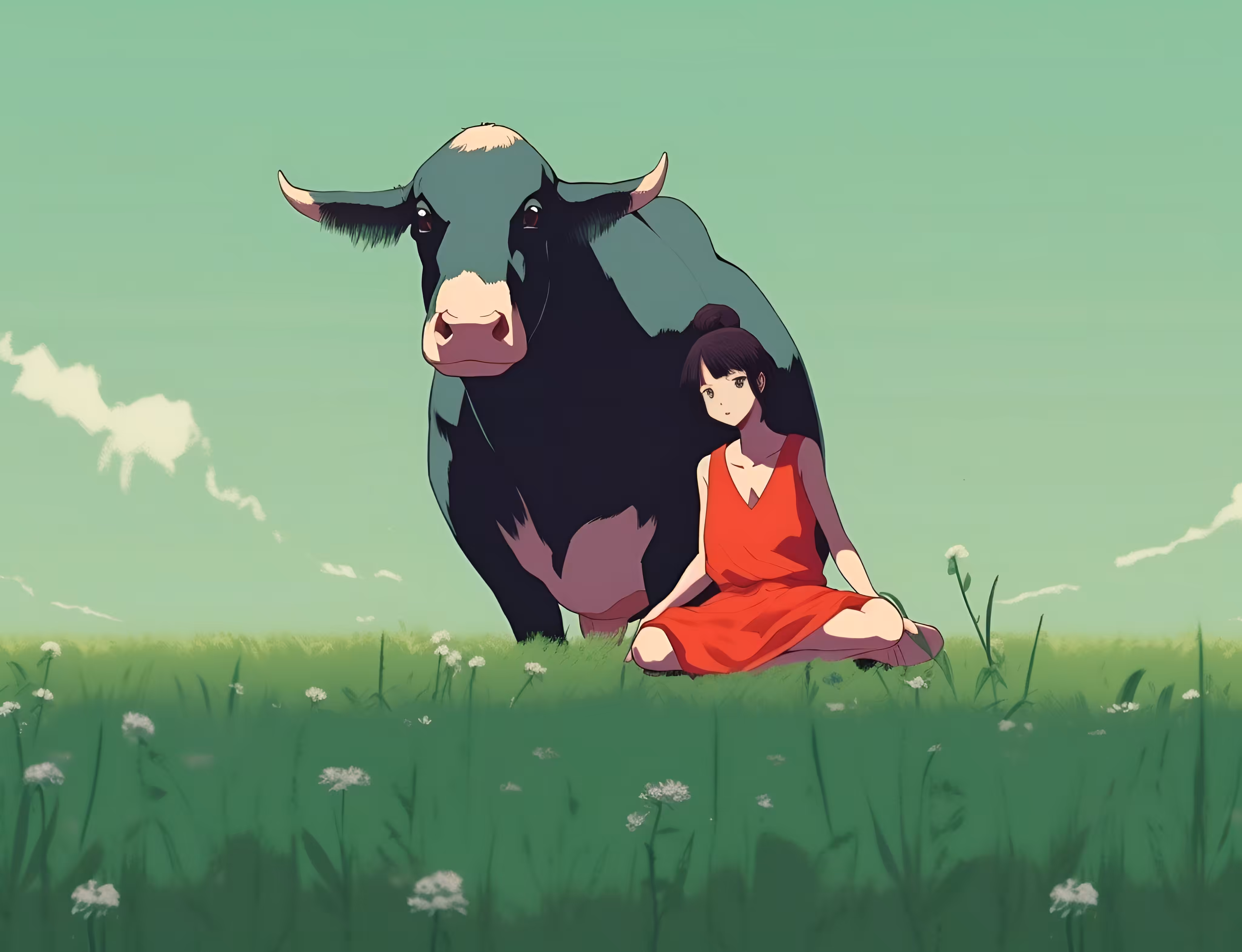 The Girl and her Cow