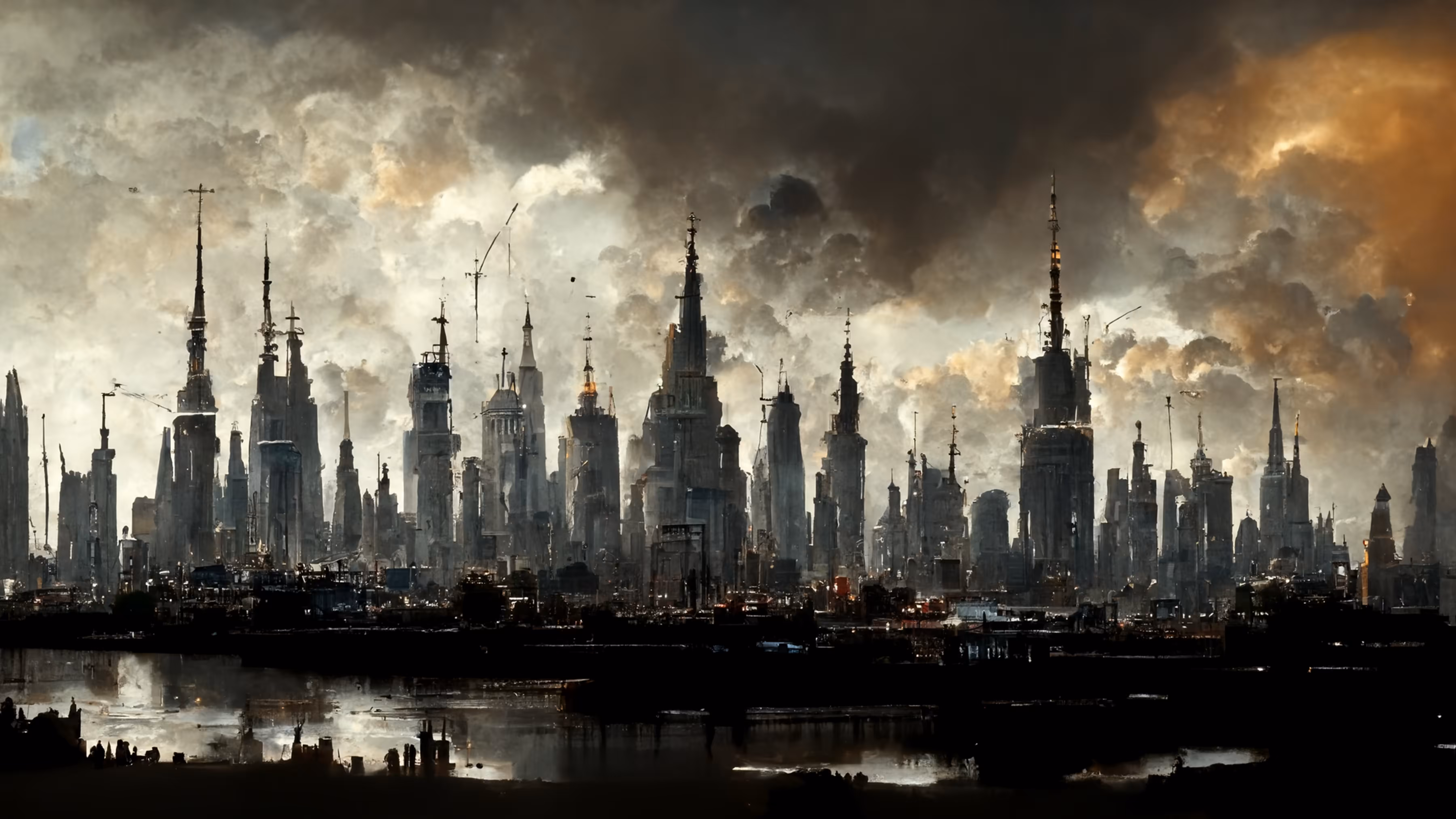 Black City Skyline