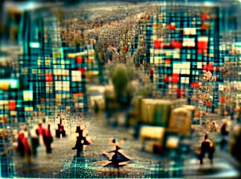 Abraham's First Works: The matrix we carry within us is the source of our reality prediction -- with tilt-shift photography