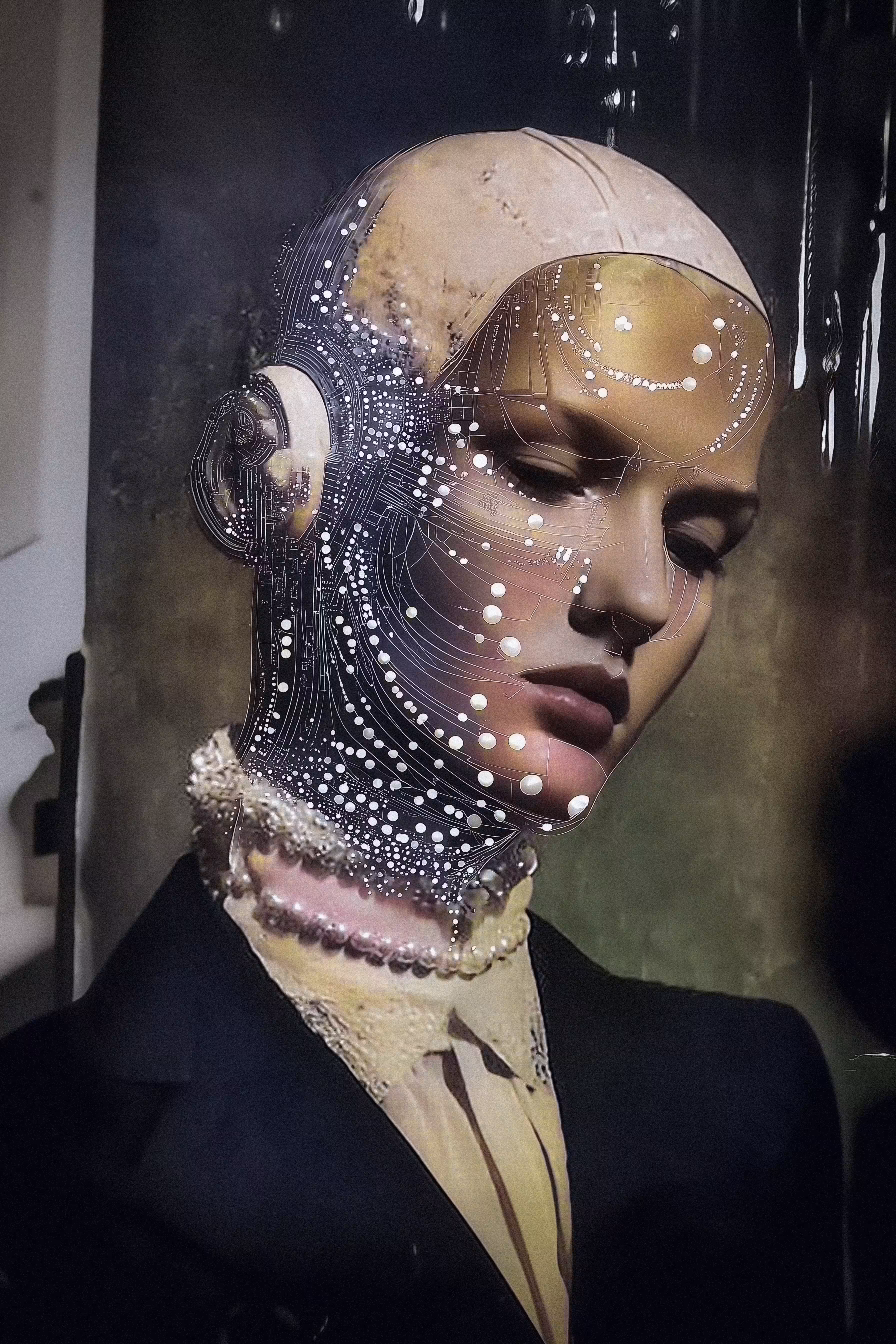 Quantum Montage of a Replicant Woman