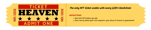 NFT Ticket to Heaven: NFT TICKET TO HEAVEN - YELLOW - #U232