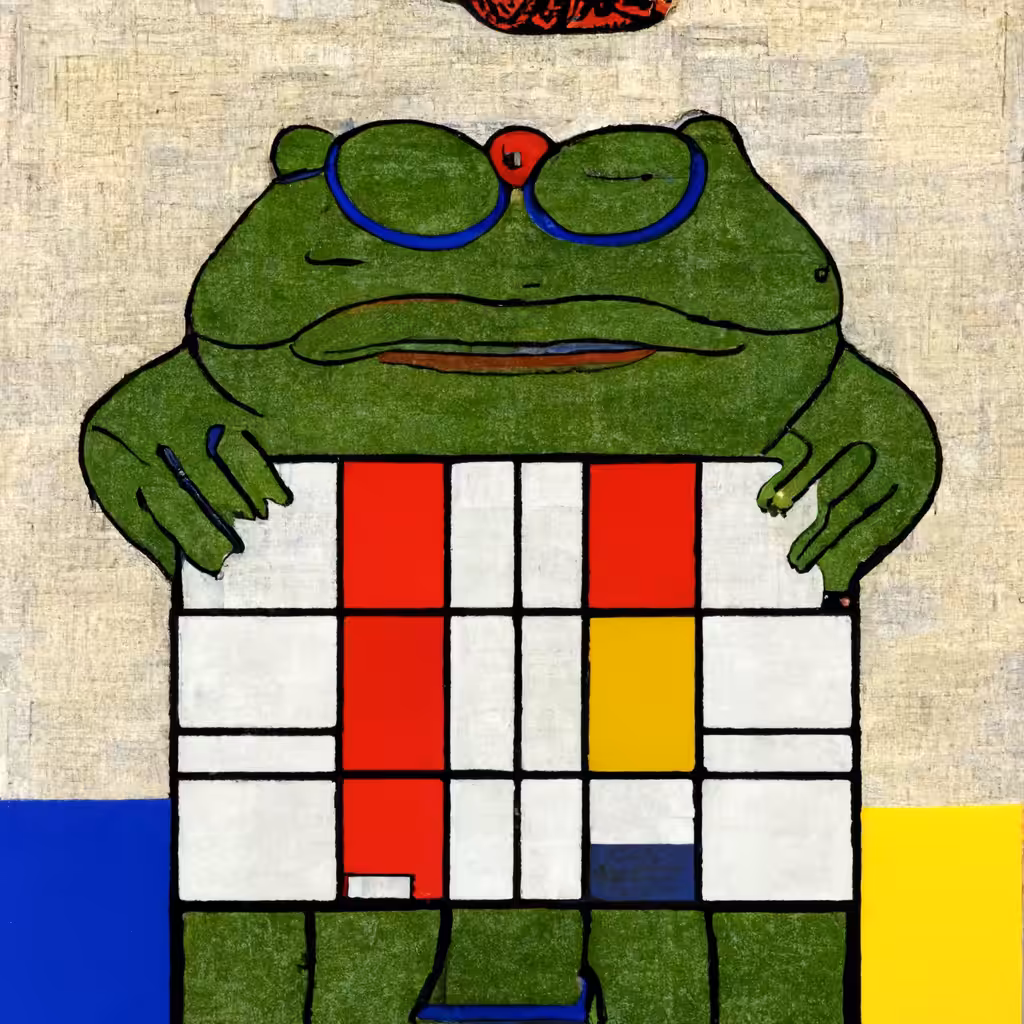 Pepe hodl Piet Mondrian Persian rug #4