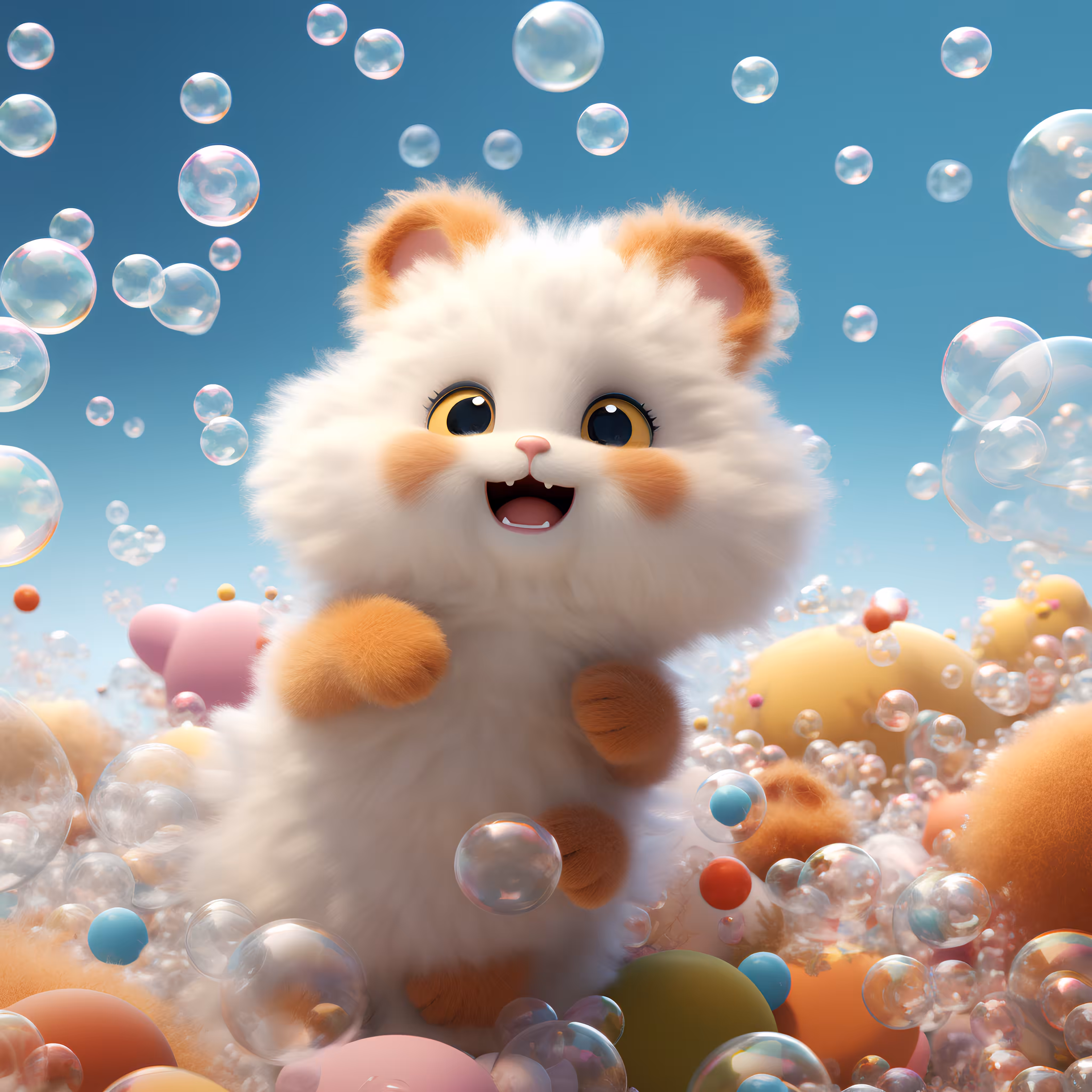 Bubbles & Cute Animal