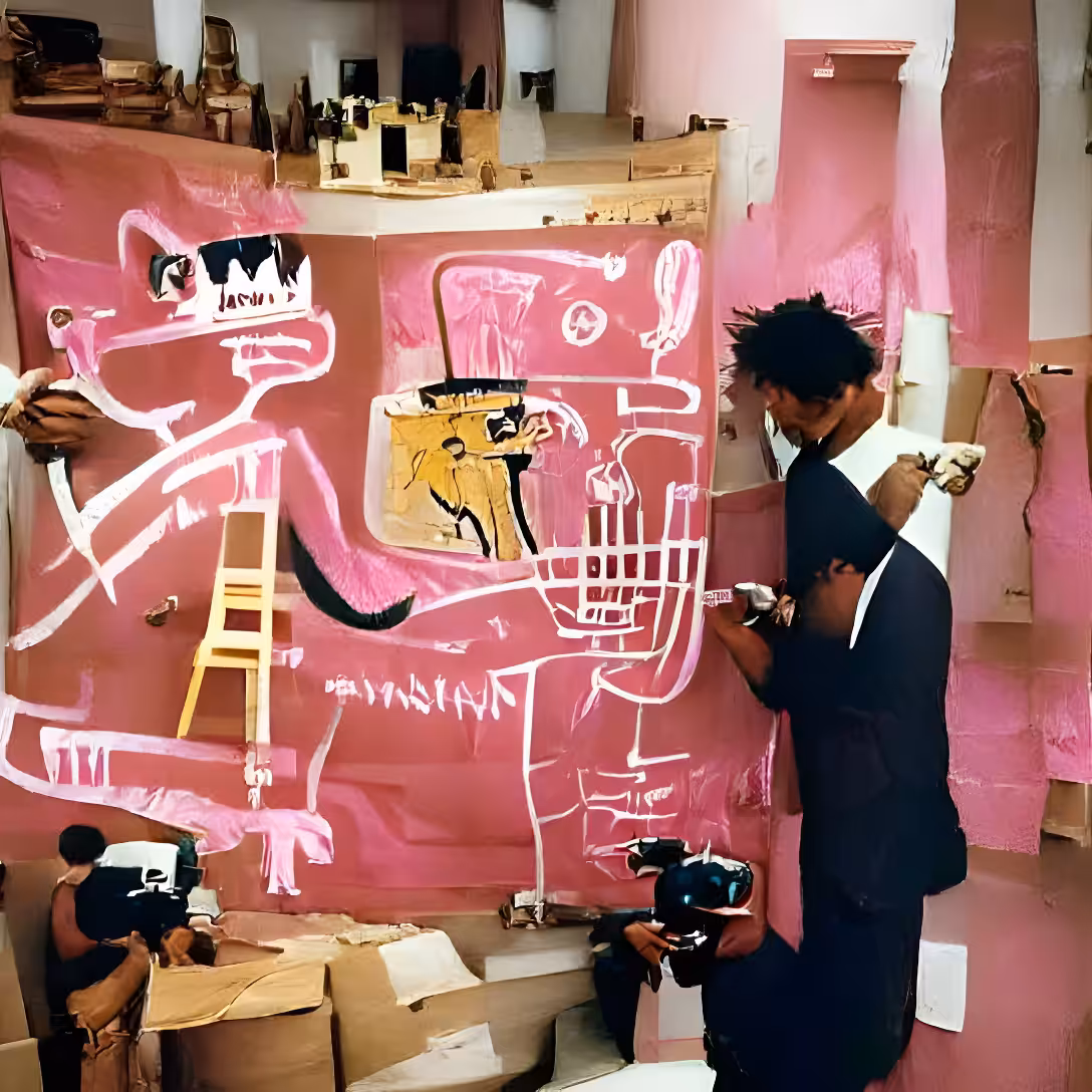 Basquiat painting Pink Panther again #5