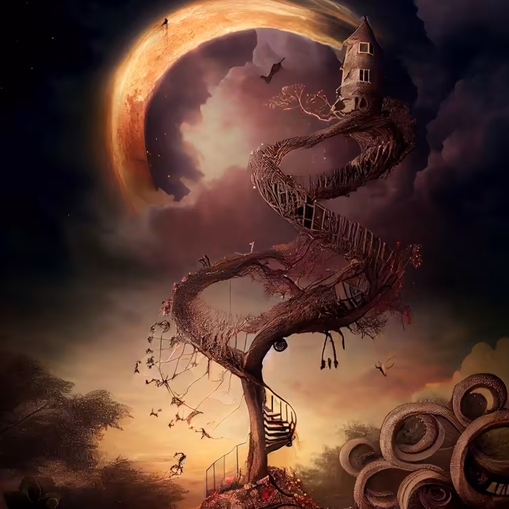 Happy tree 23 - the ladder into sky