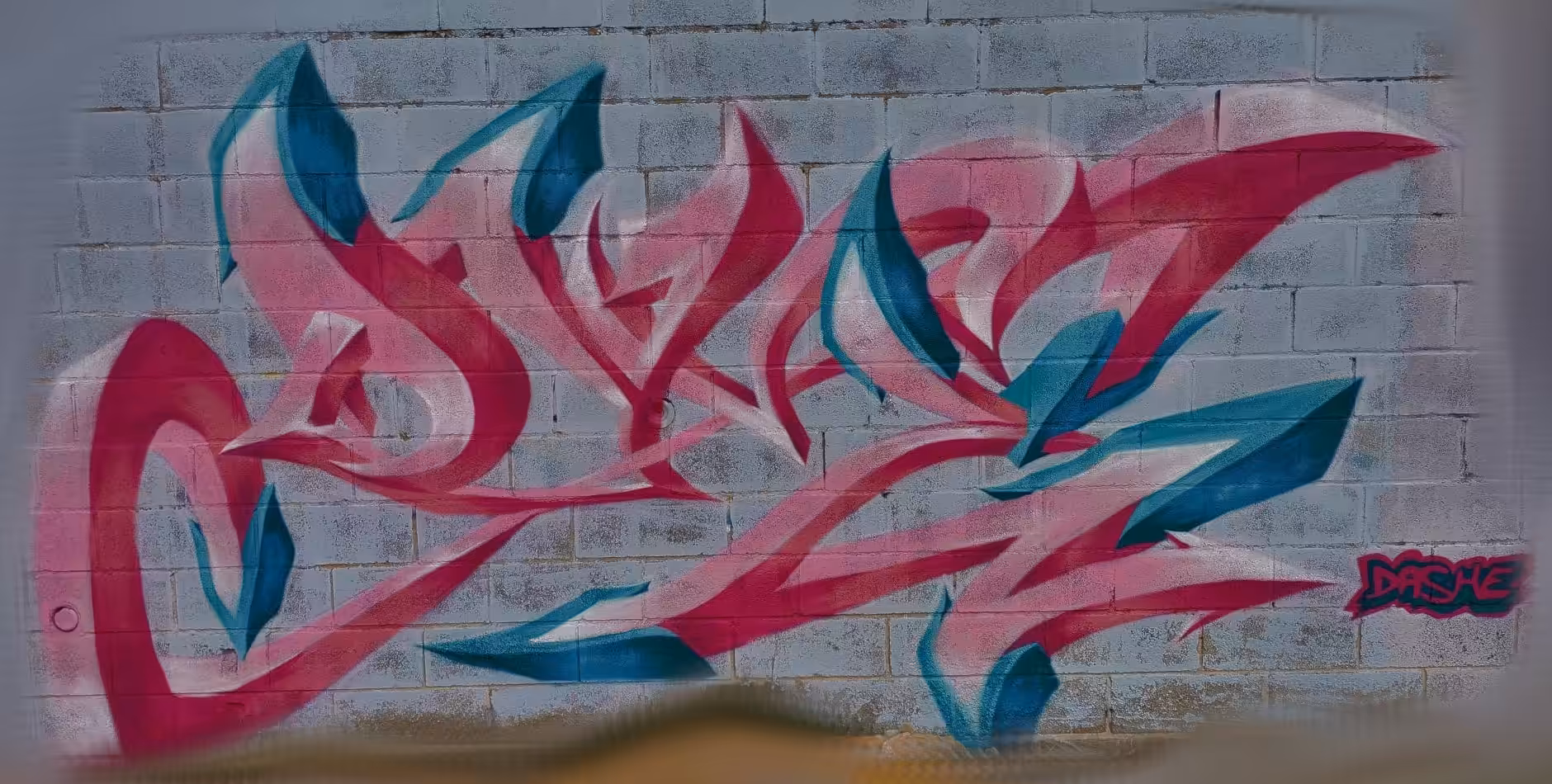 Graffity #3 Dashe ModelPastel PinkAndTurquoise