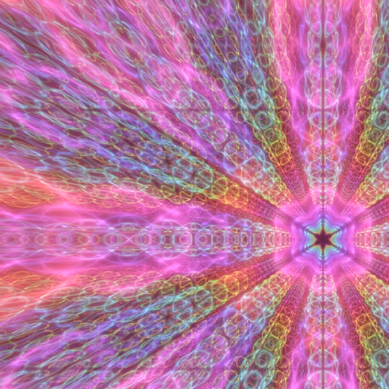 Fluorescent Hexagram #5