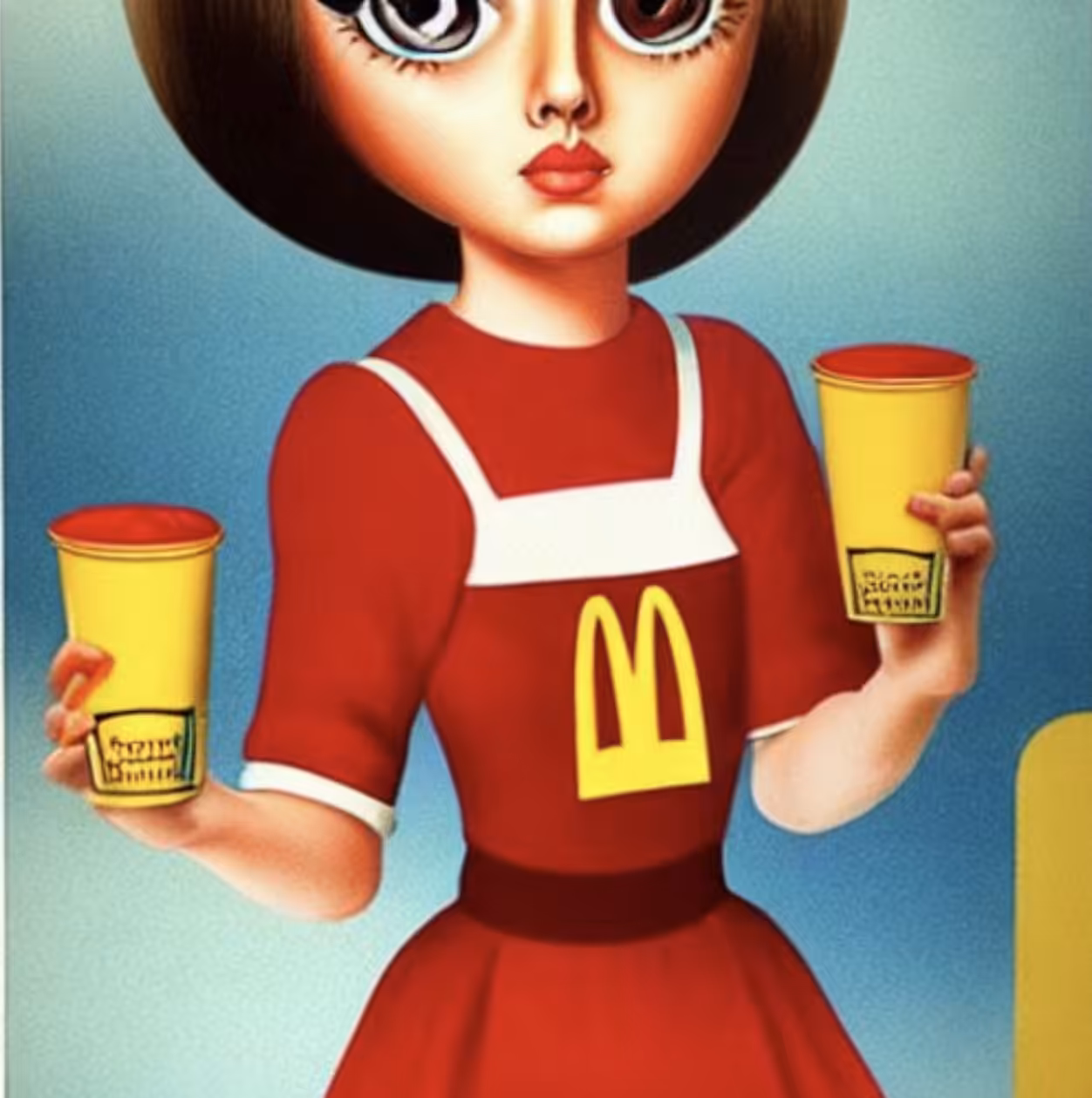 Ai McDonald's Server in Red