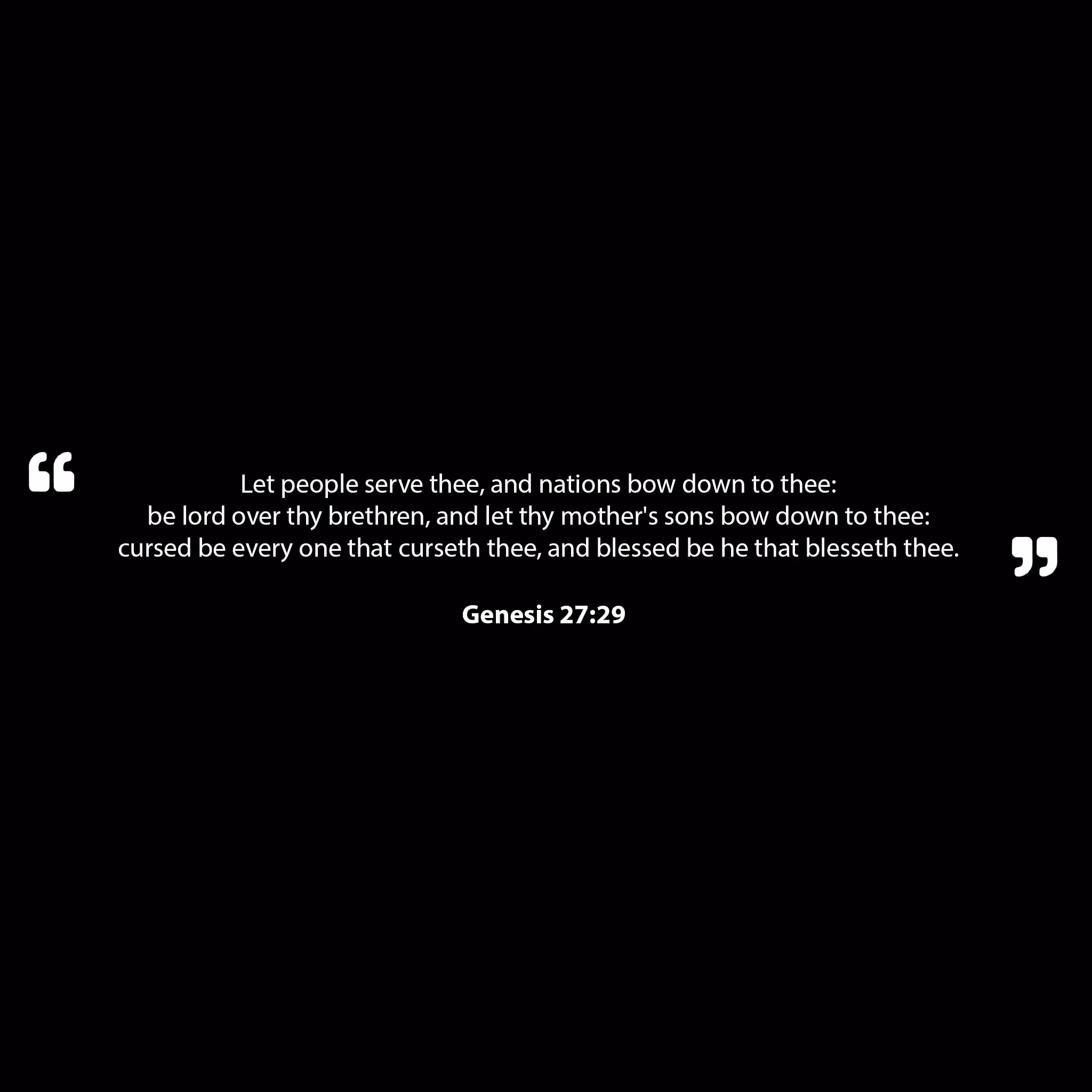 GENESIS 27:29