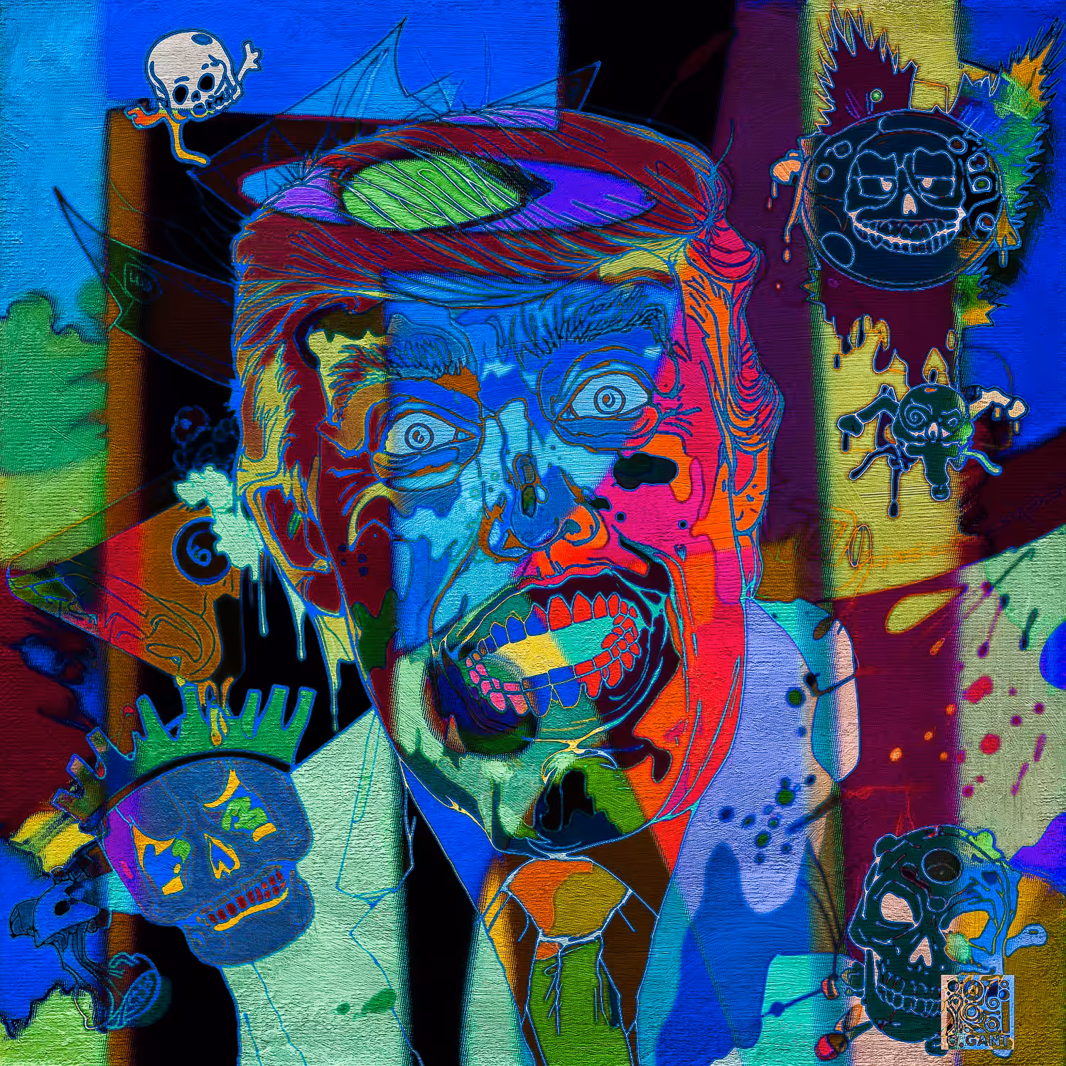 Oleg Gant Art: Piter not my friend: SUPER RARE: MD Zombie: Donald