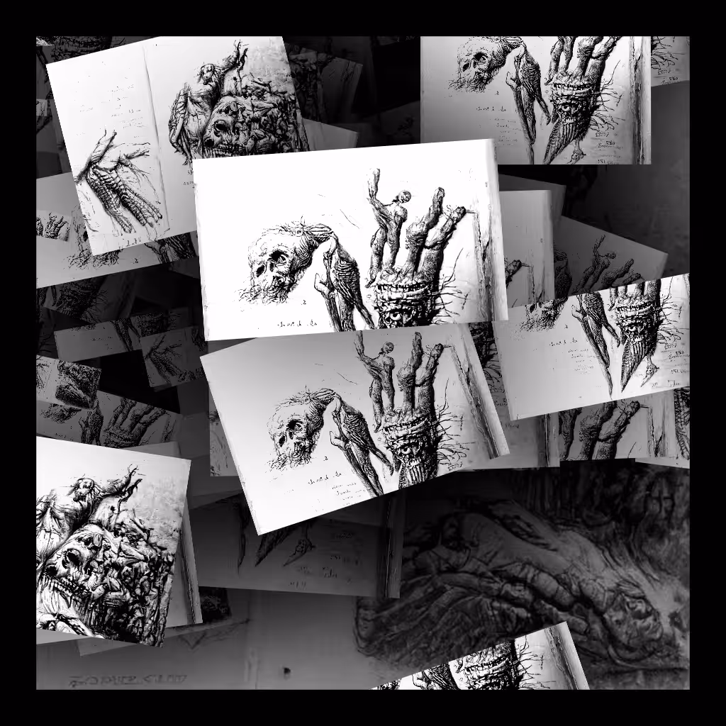 Zombie Anatomy Study Collage #7