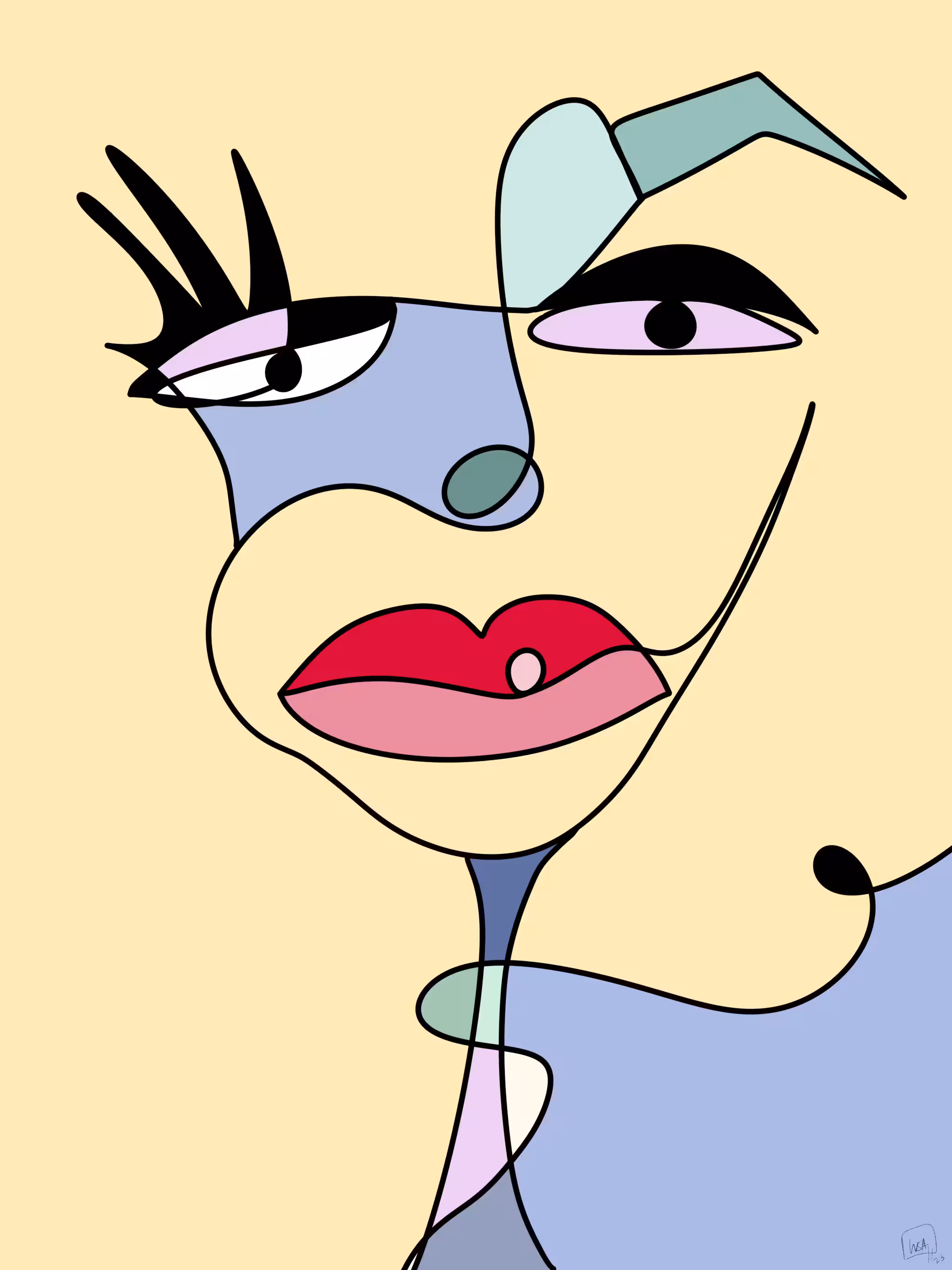 Minimalistic Face 001 - Face Of Arts