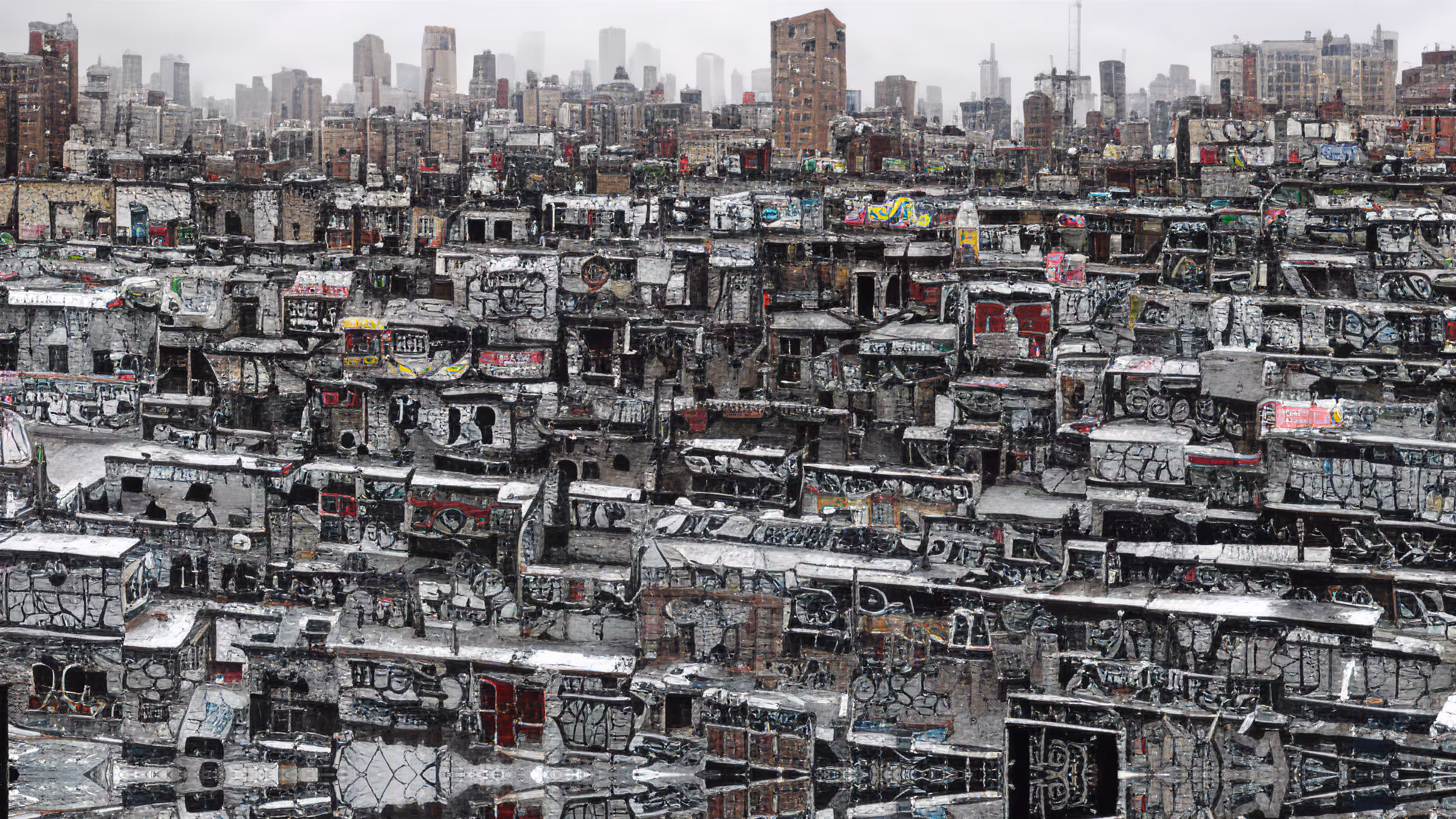 Graffitiscapes #07 - Series 01 - Generative City Covered in Beautiful Graffiti