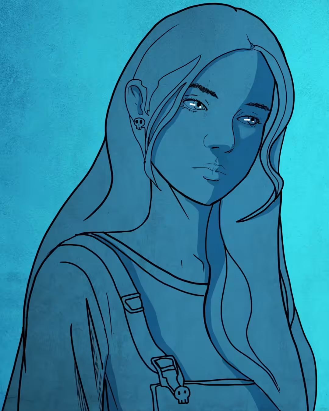 sad shade girl