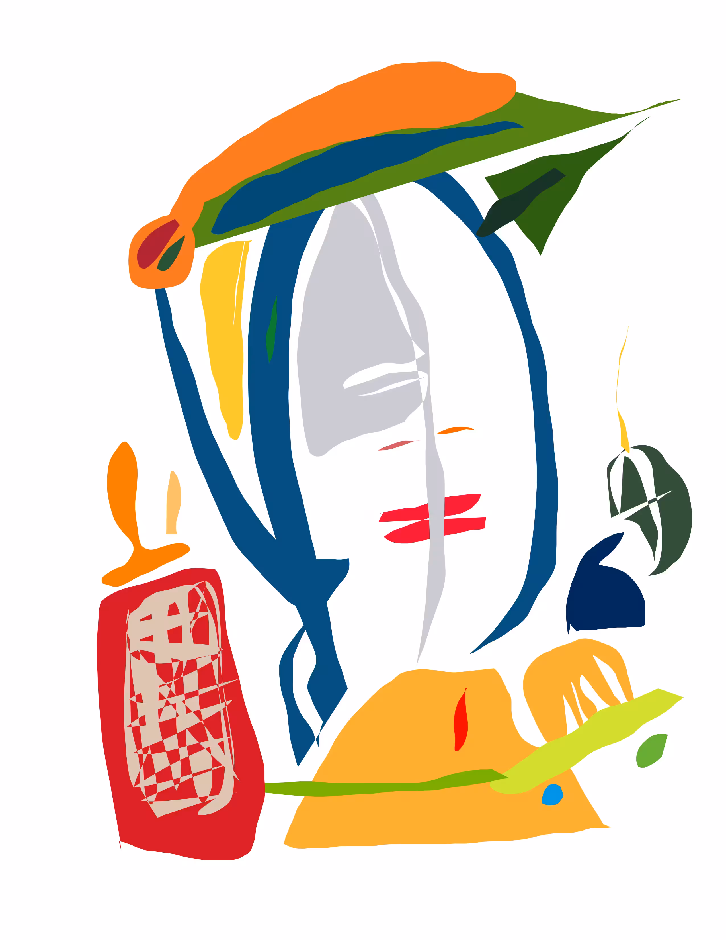 Multicolored brushstroke + nude art: Cool programmer