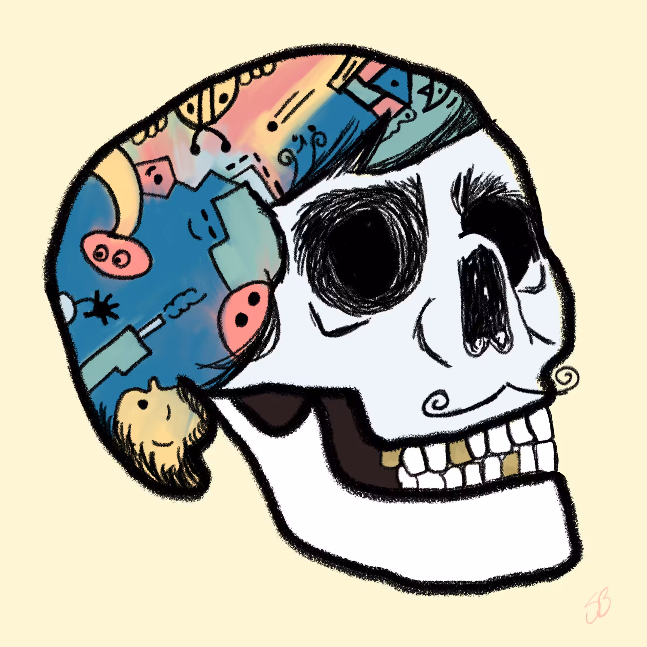 Lady Skull Mostacho