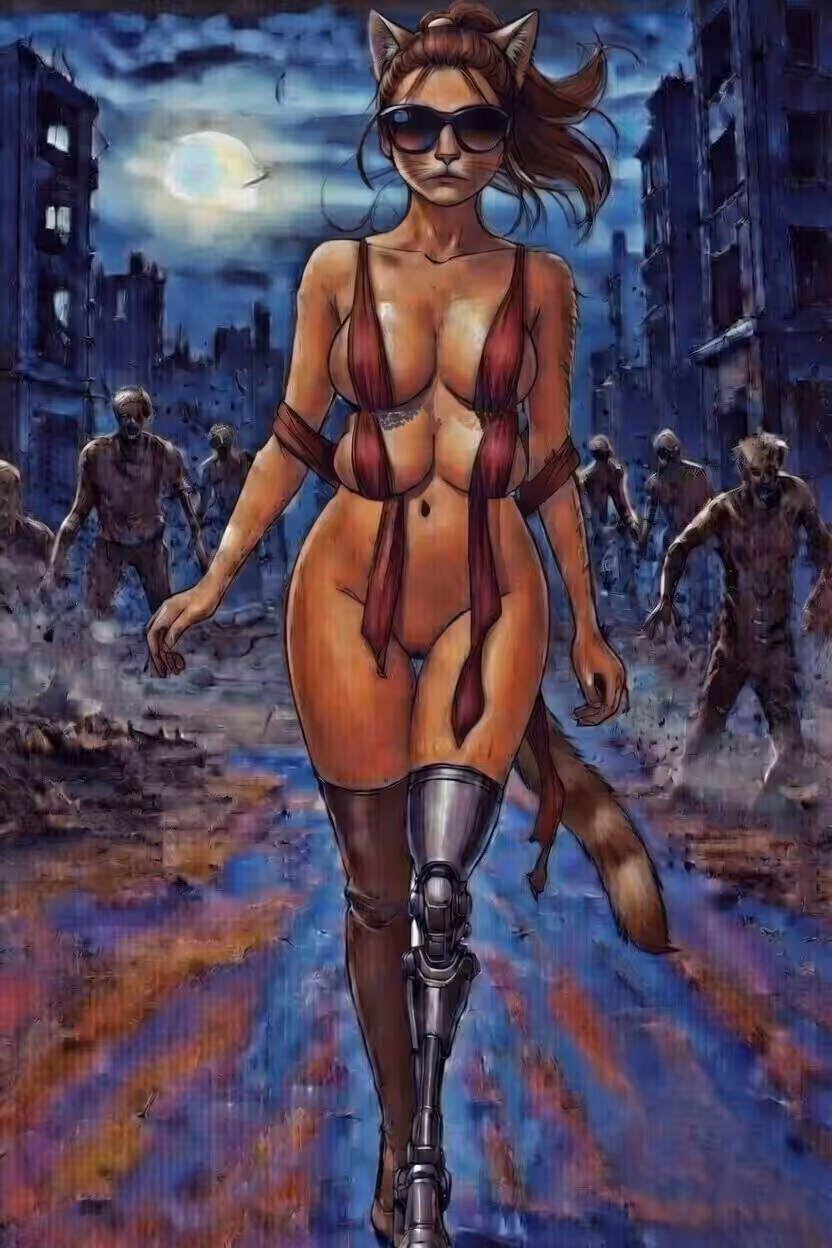 Catwoman and zombies.