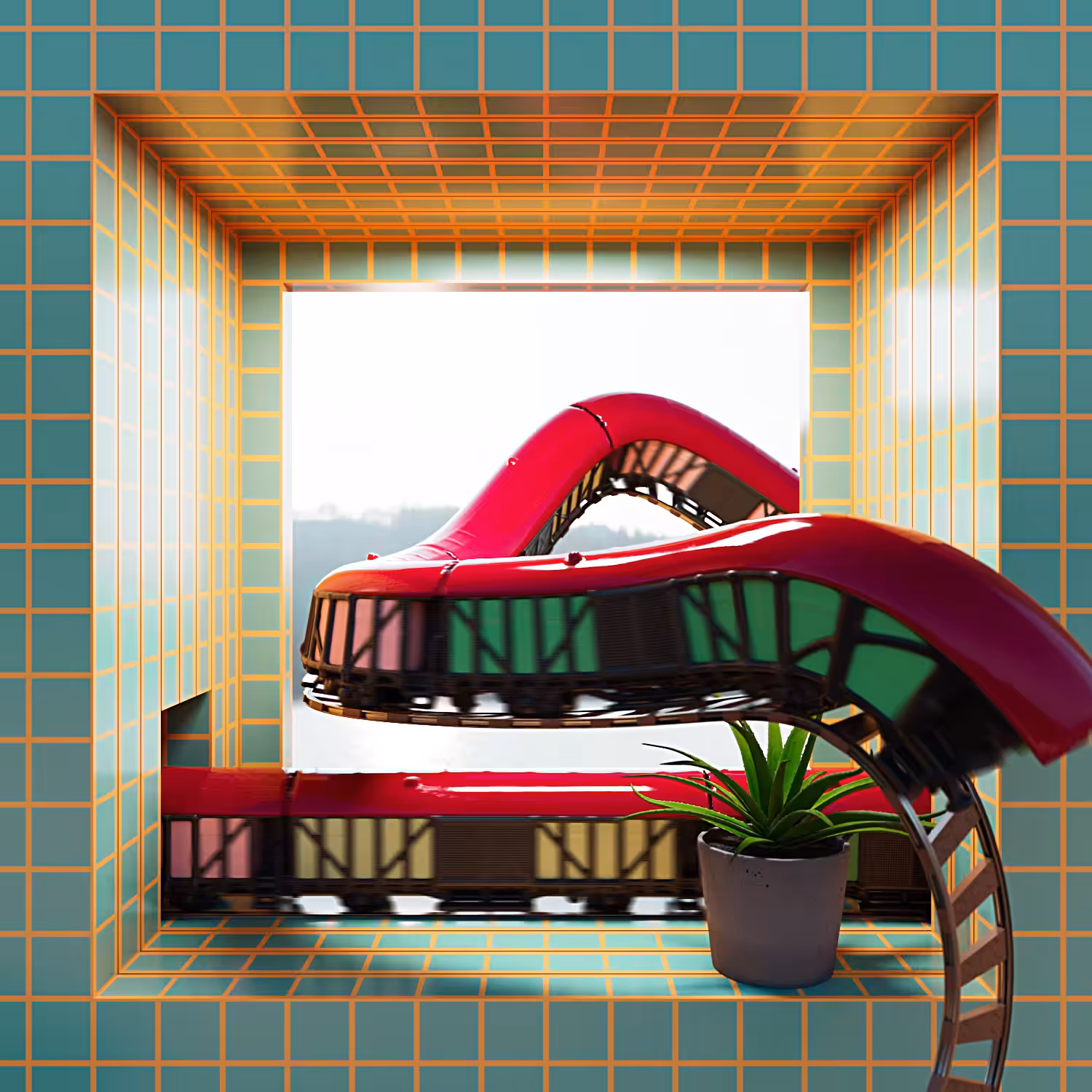 snake-train window