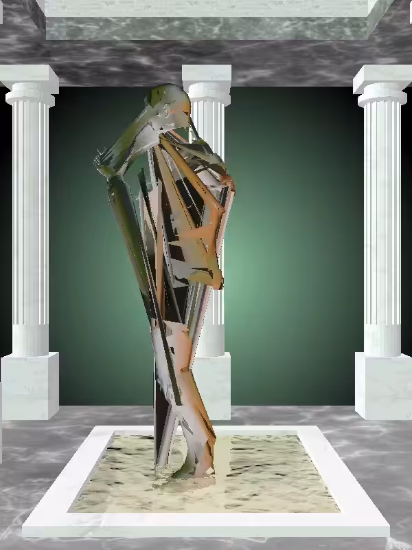 HeavenComputer: The Robotic Olive Sunset Man #6902