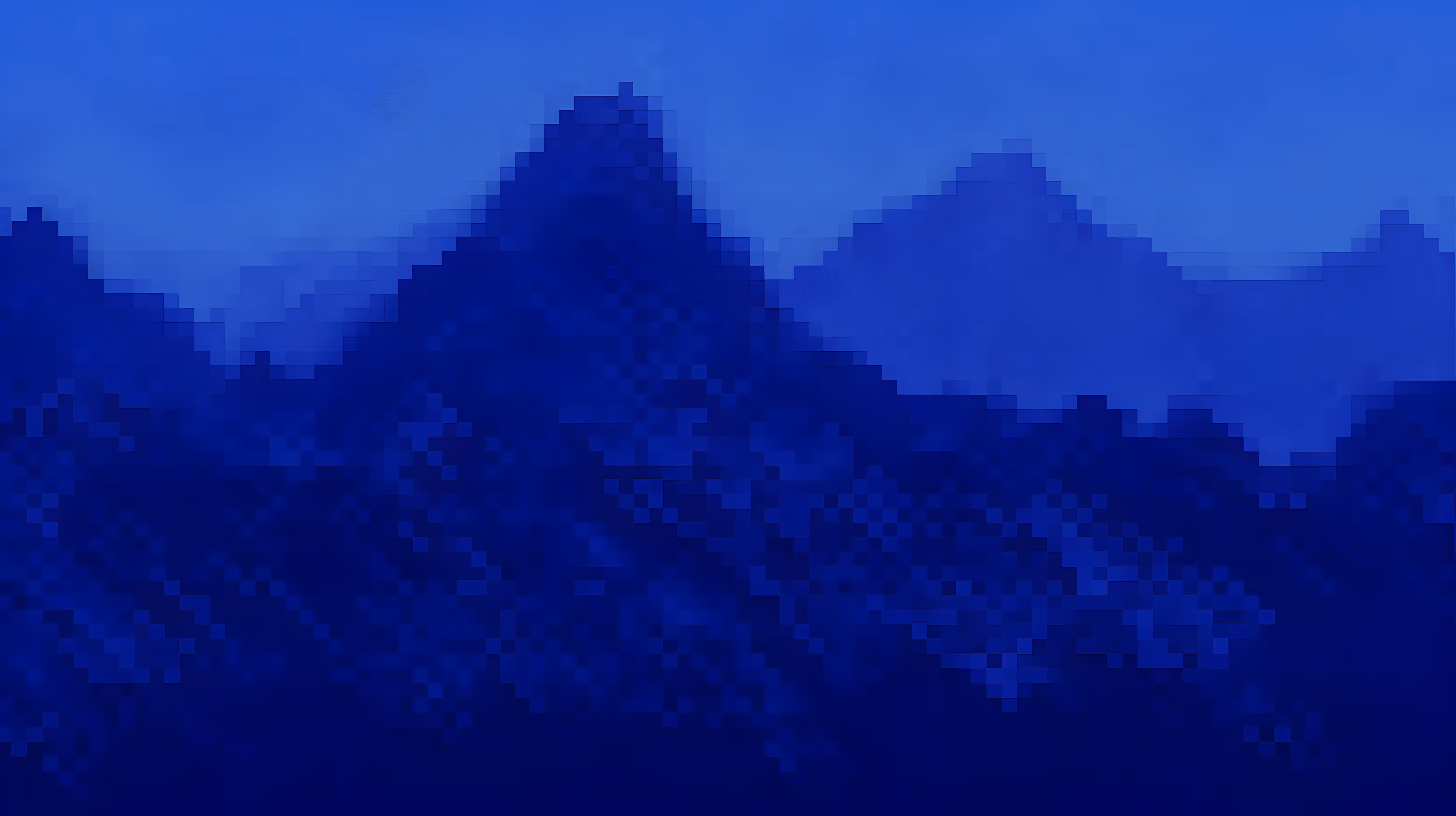 Mountain in Blue Light