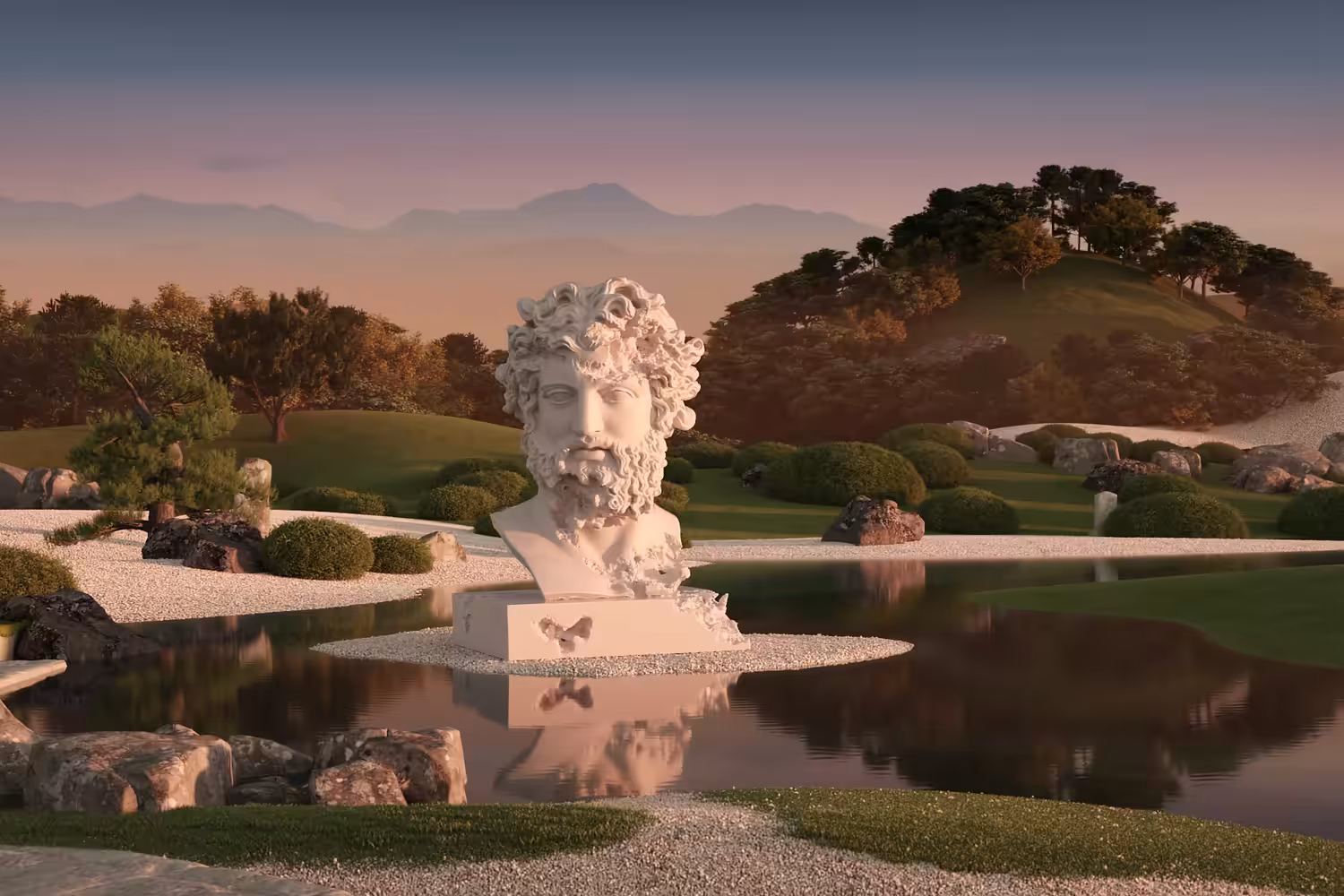 Eroding and Reforming Bust of Zeus (Earth Day) #70/100