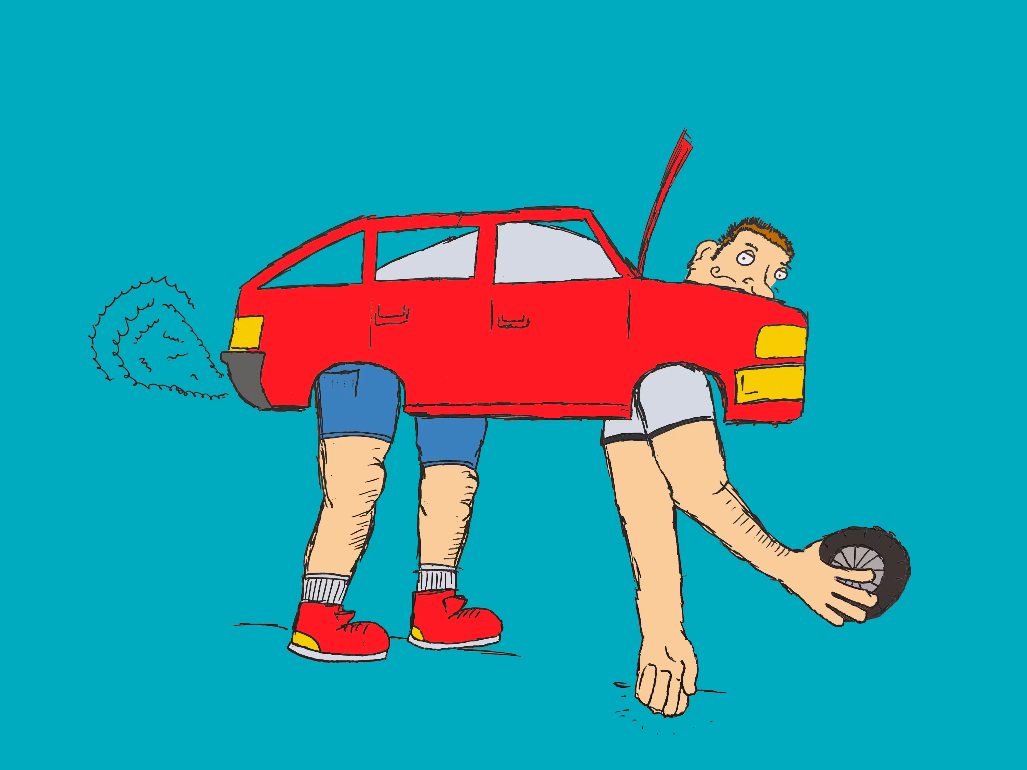 Guy Stuck in Traffic