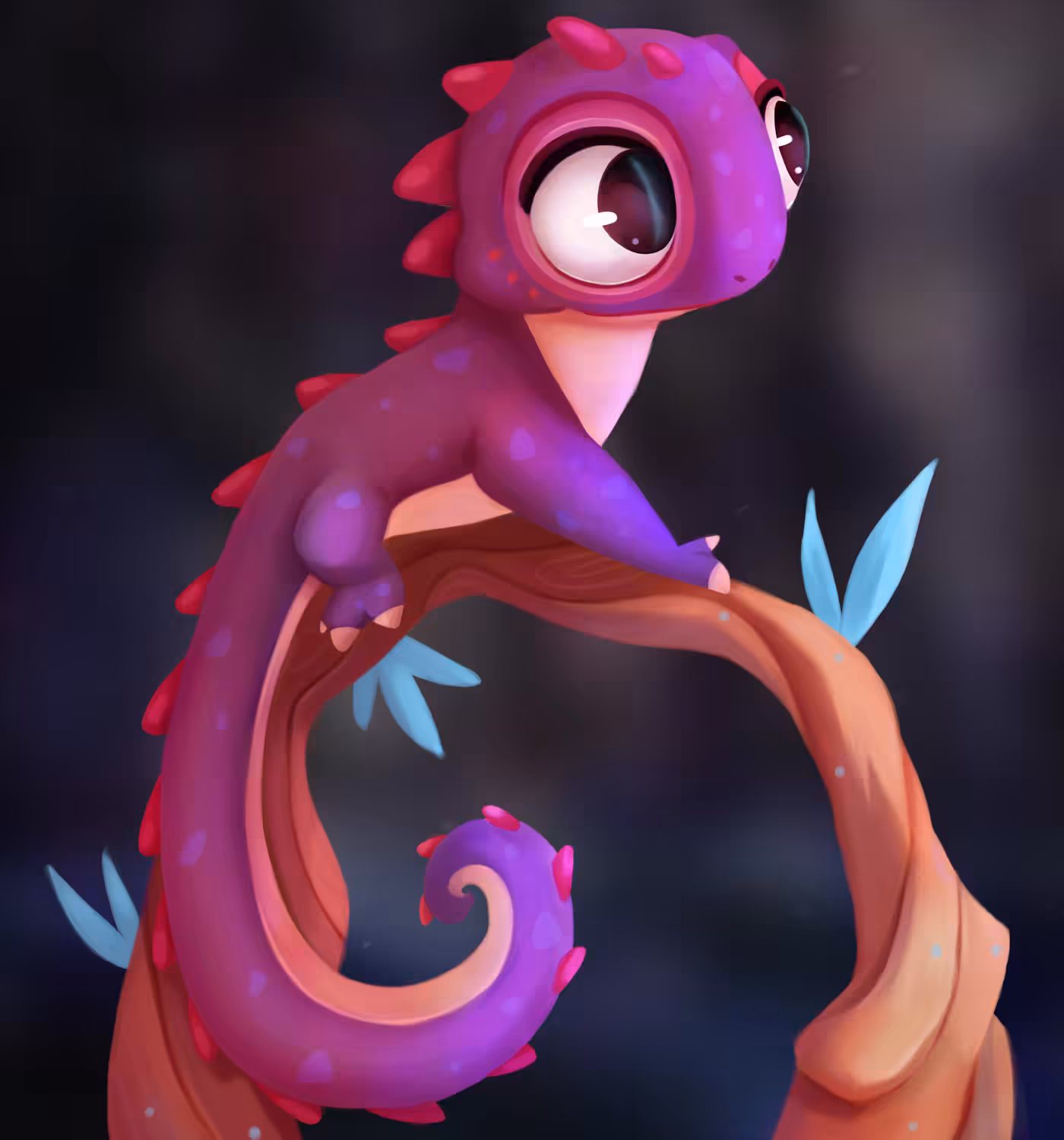 Purple Spiked Lizard