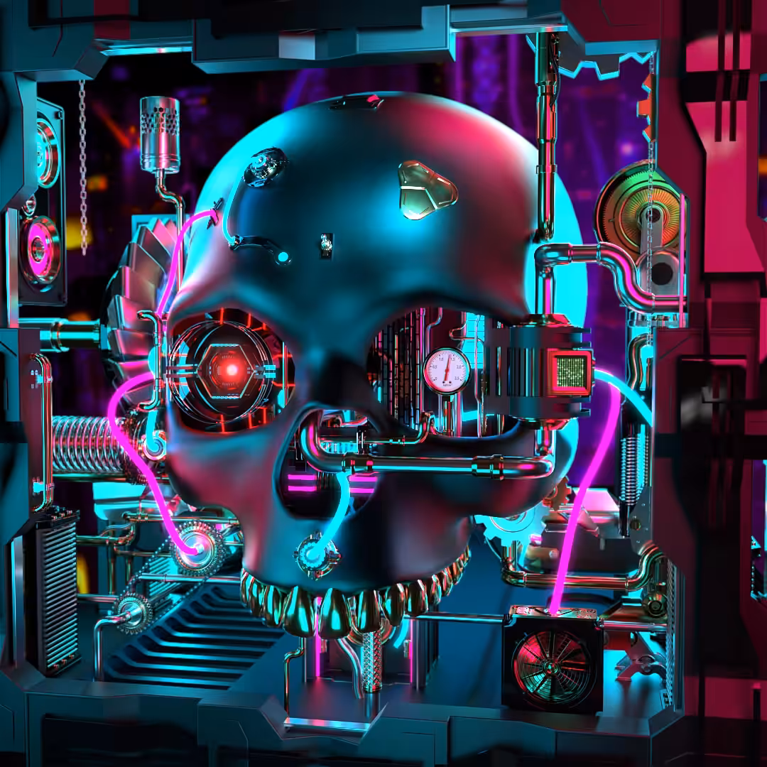 Mechanical Skull | GOLD NFT Collection