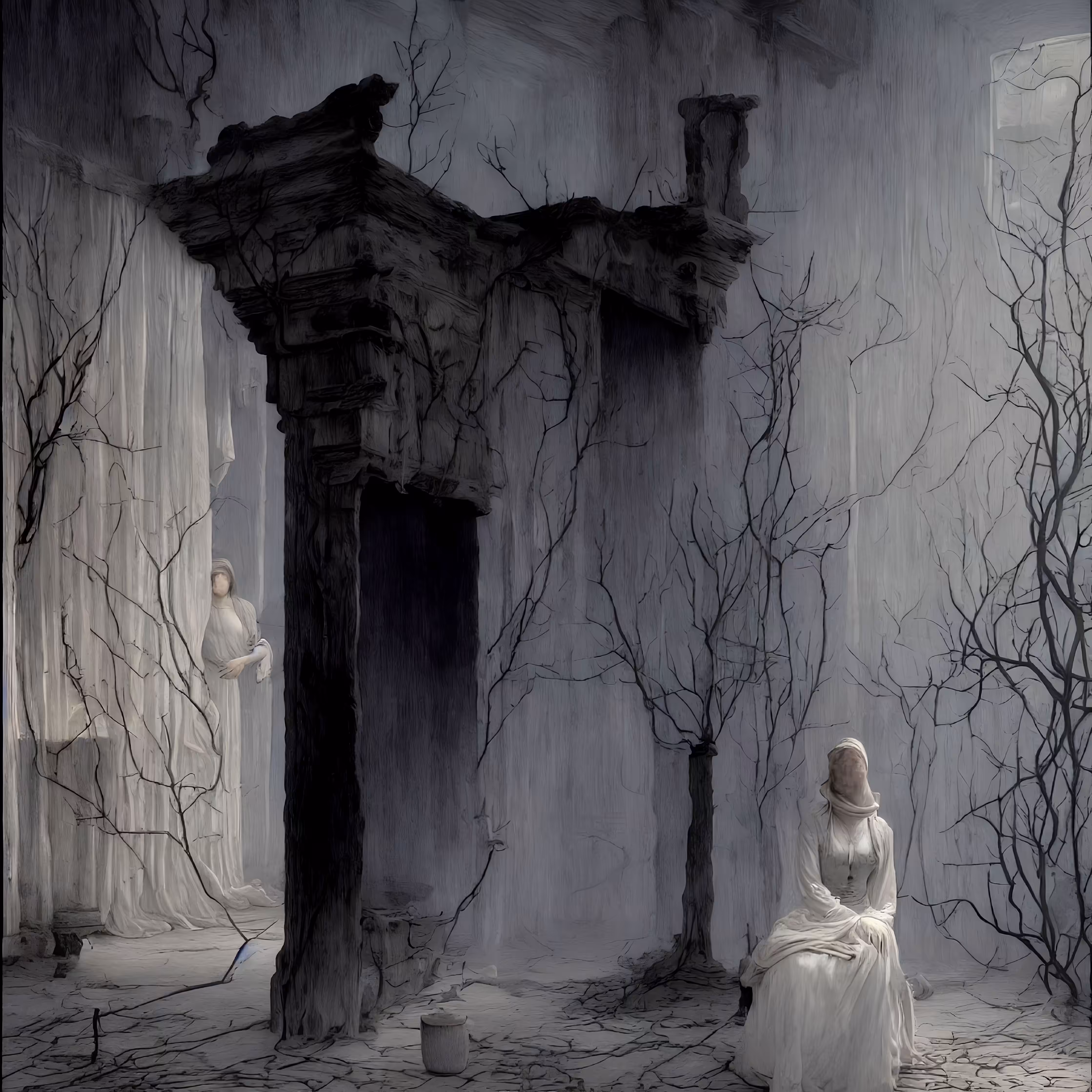 In ruins