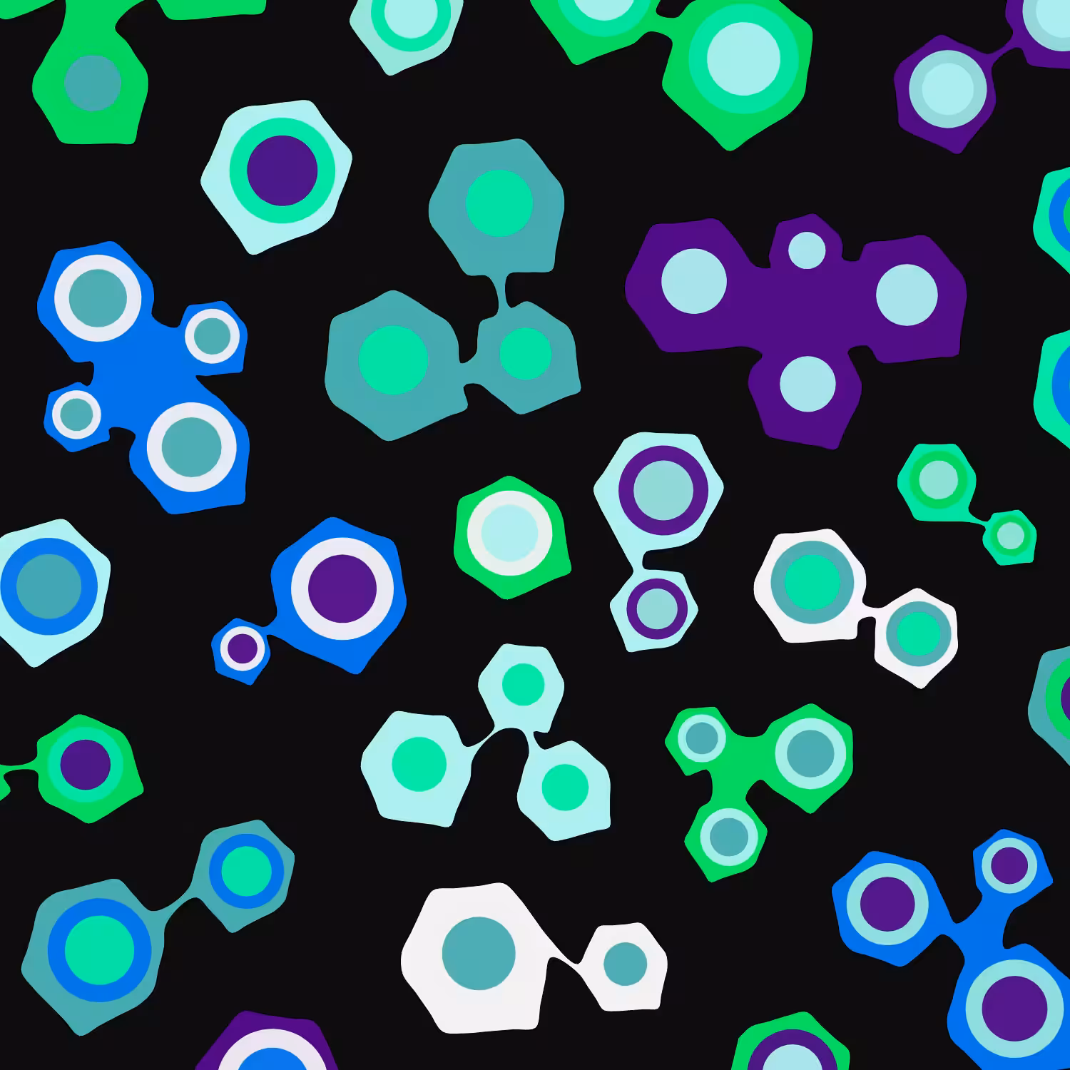 Geometric colorful shapes (Free edition) #118