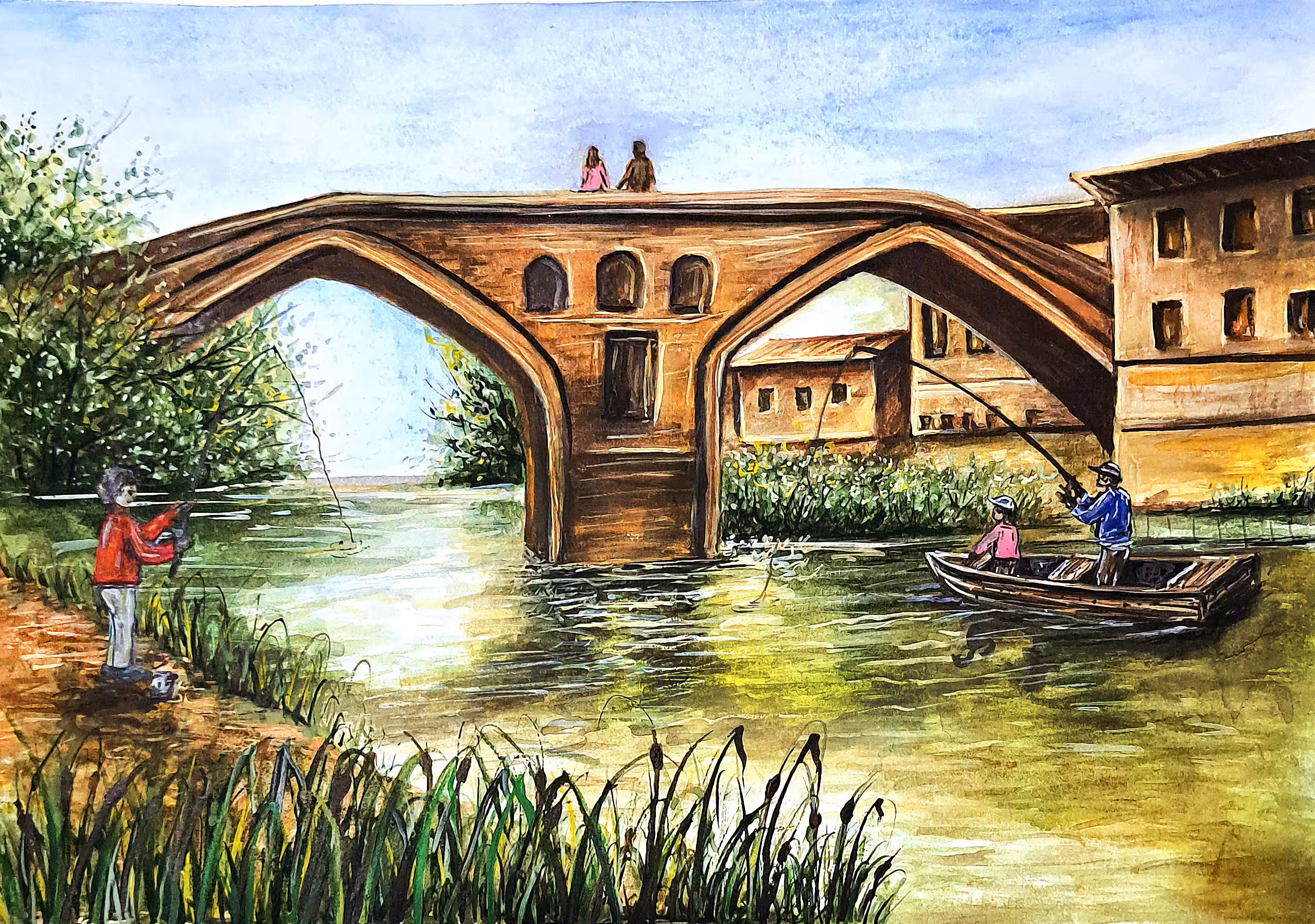 "The Old Bridge Over the River"
