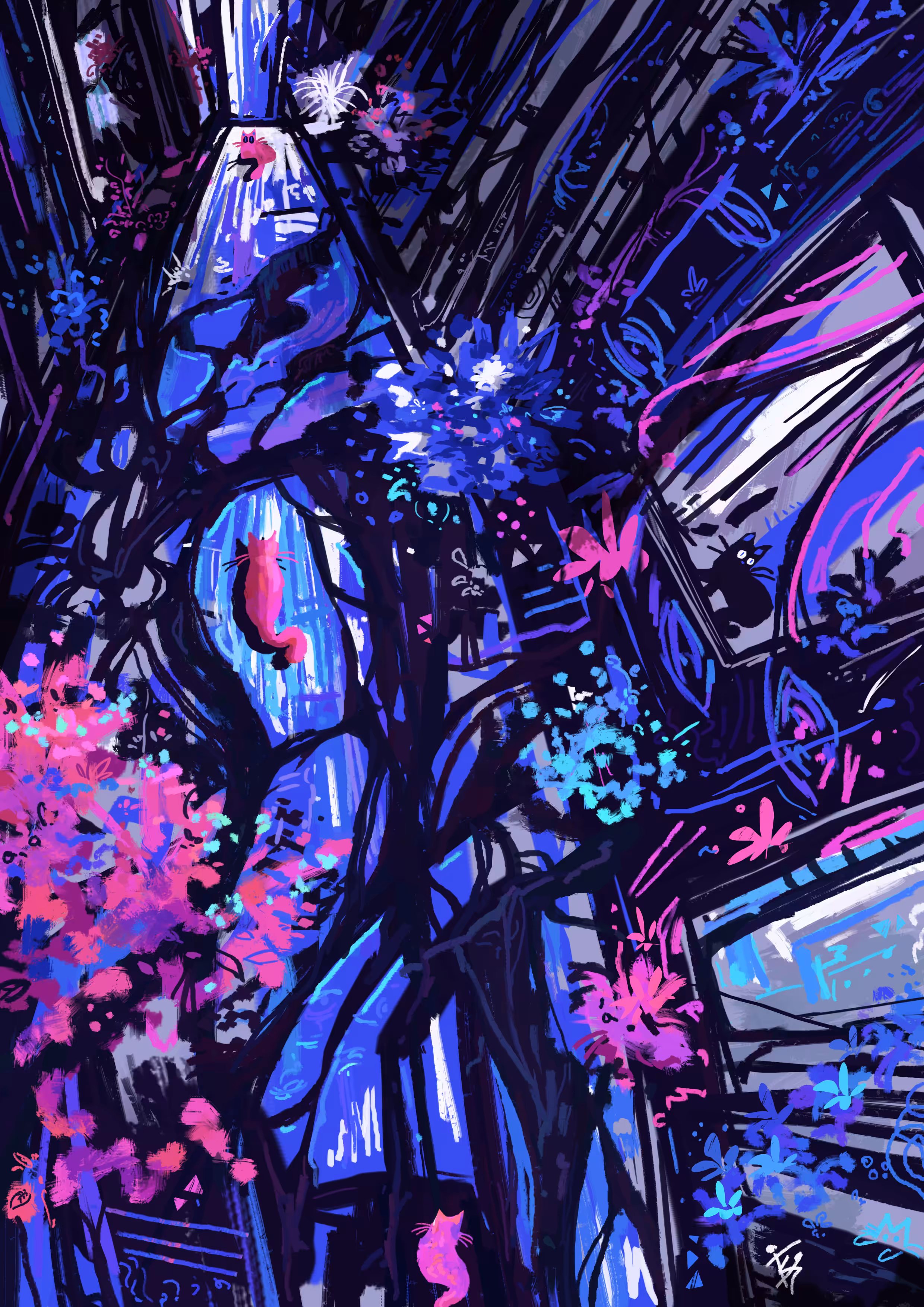 Doodle Cats: Chromatic Aberration