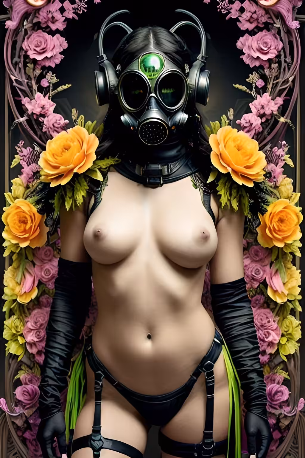 Girl and toxic planet 