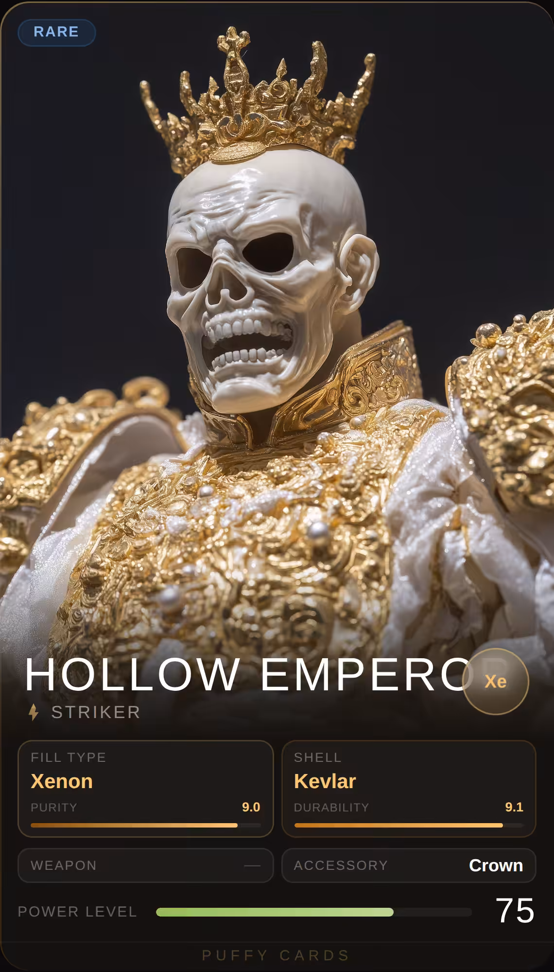 Puffy Cards: Hollow Emperor