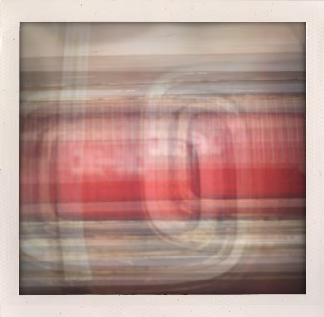 Several Polaroids of a Vintage Dodge Charger's Tail Lights