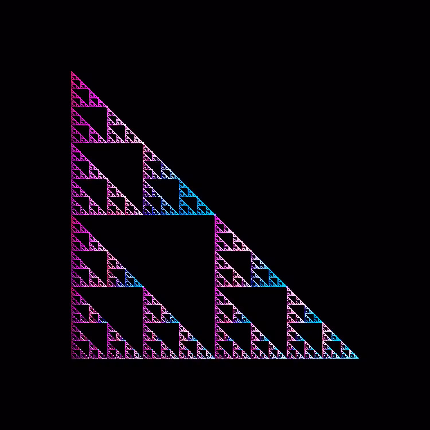 Dancing Sierpiński triangle - 1000 Followers