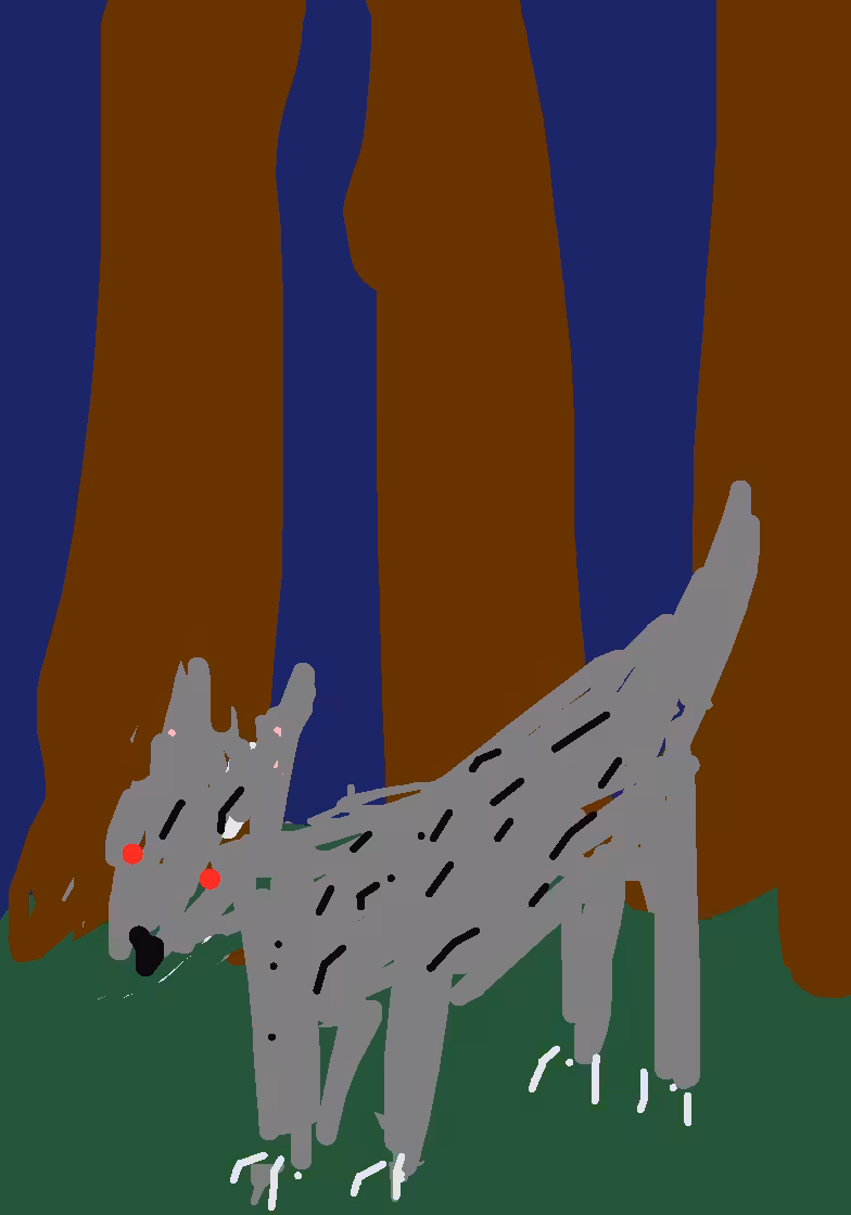 Wolf Cub in the Woods