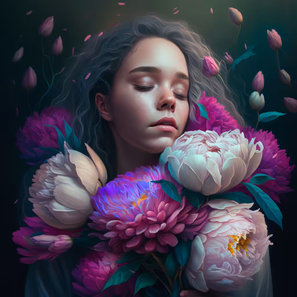 Girl in flowers