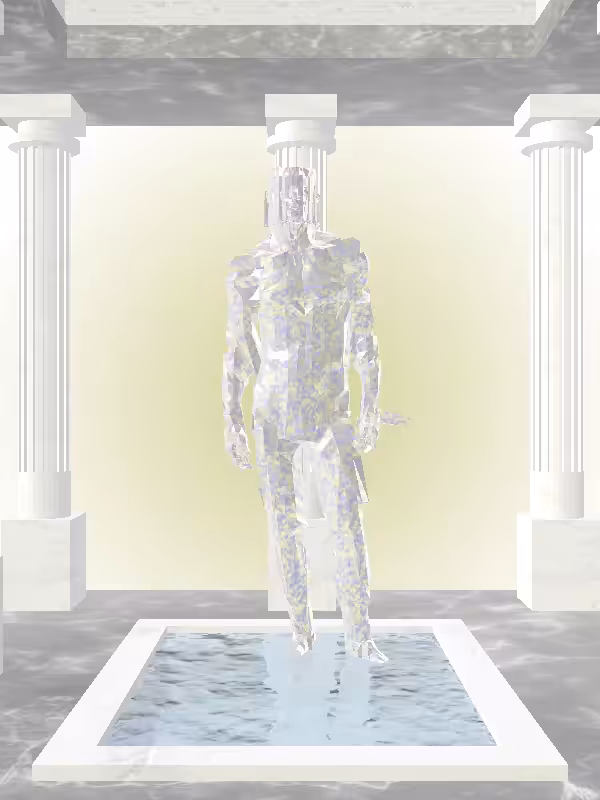 HeavenComputer: The Fragmented Loser Glitter Bluish Gold Man #5664