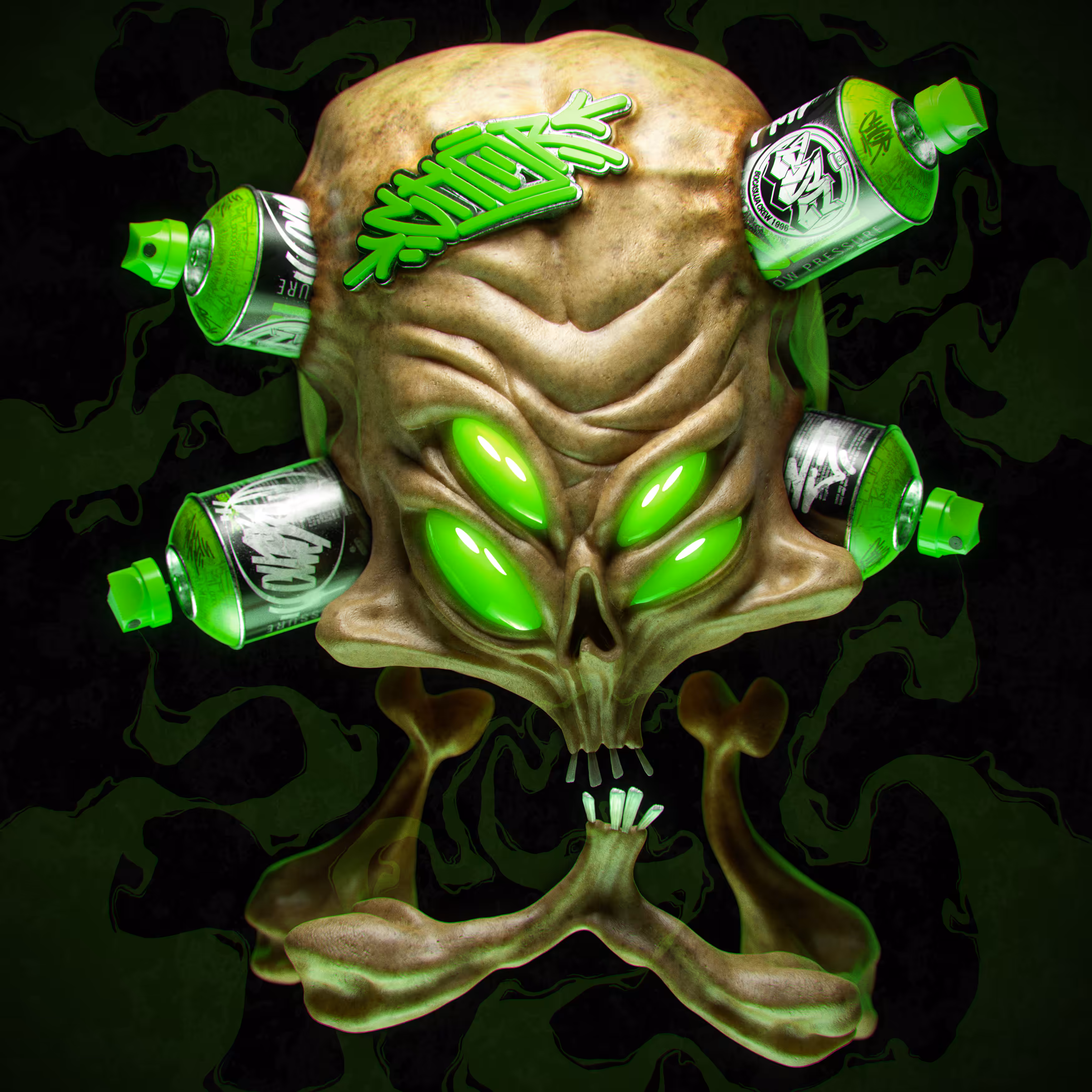 Green Eye Skull
