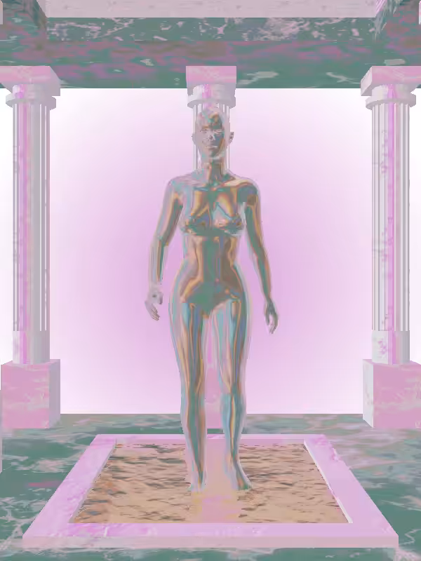 HeavenComputer: The Receding Holographic Glow Woman #3892