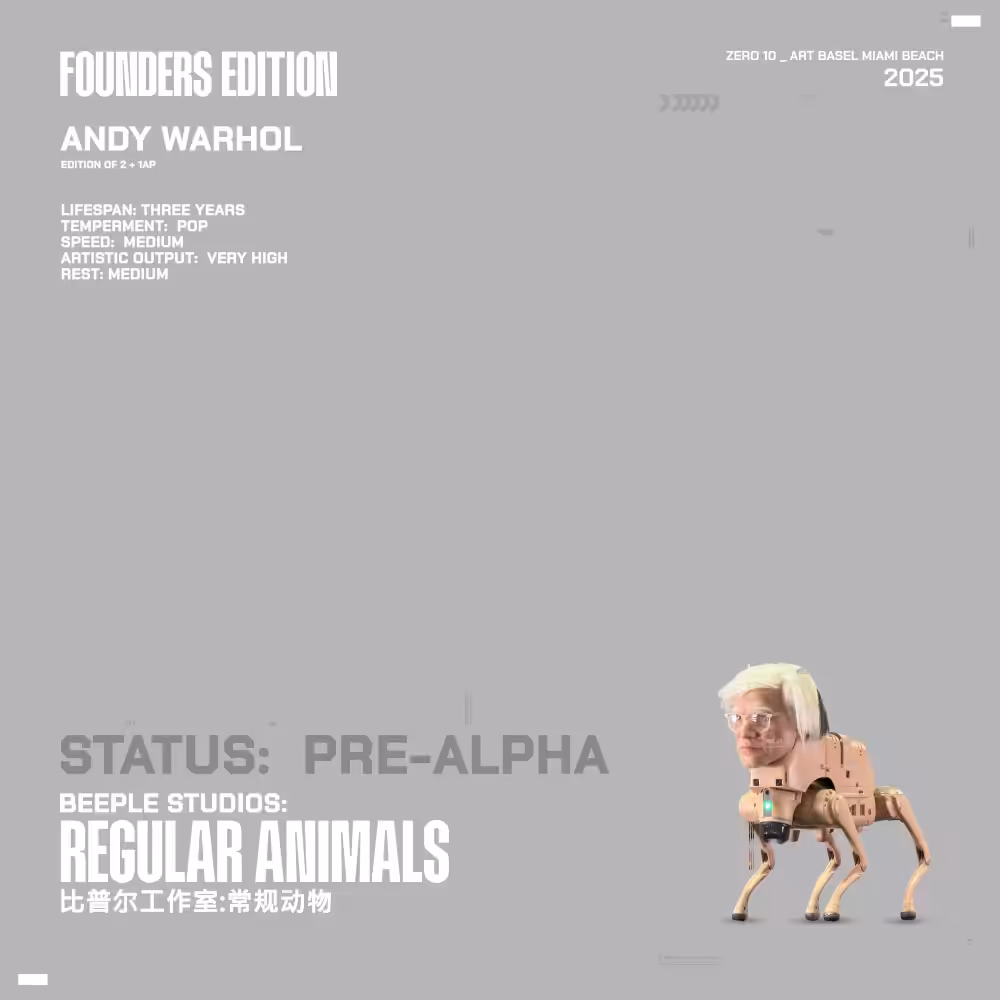 REGULAR ANIMAL _ WARHOL #1