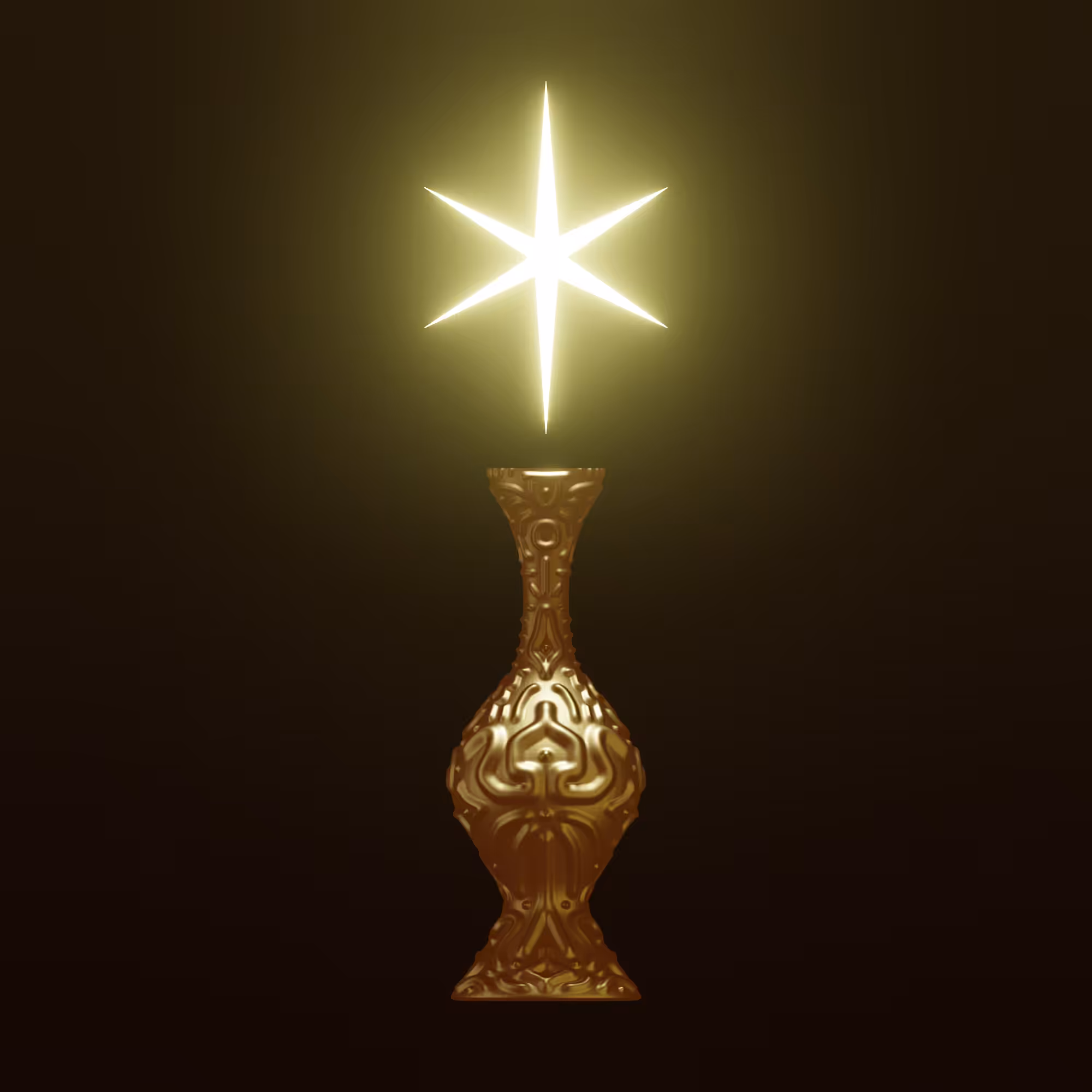 Gold Star Vase