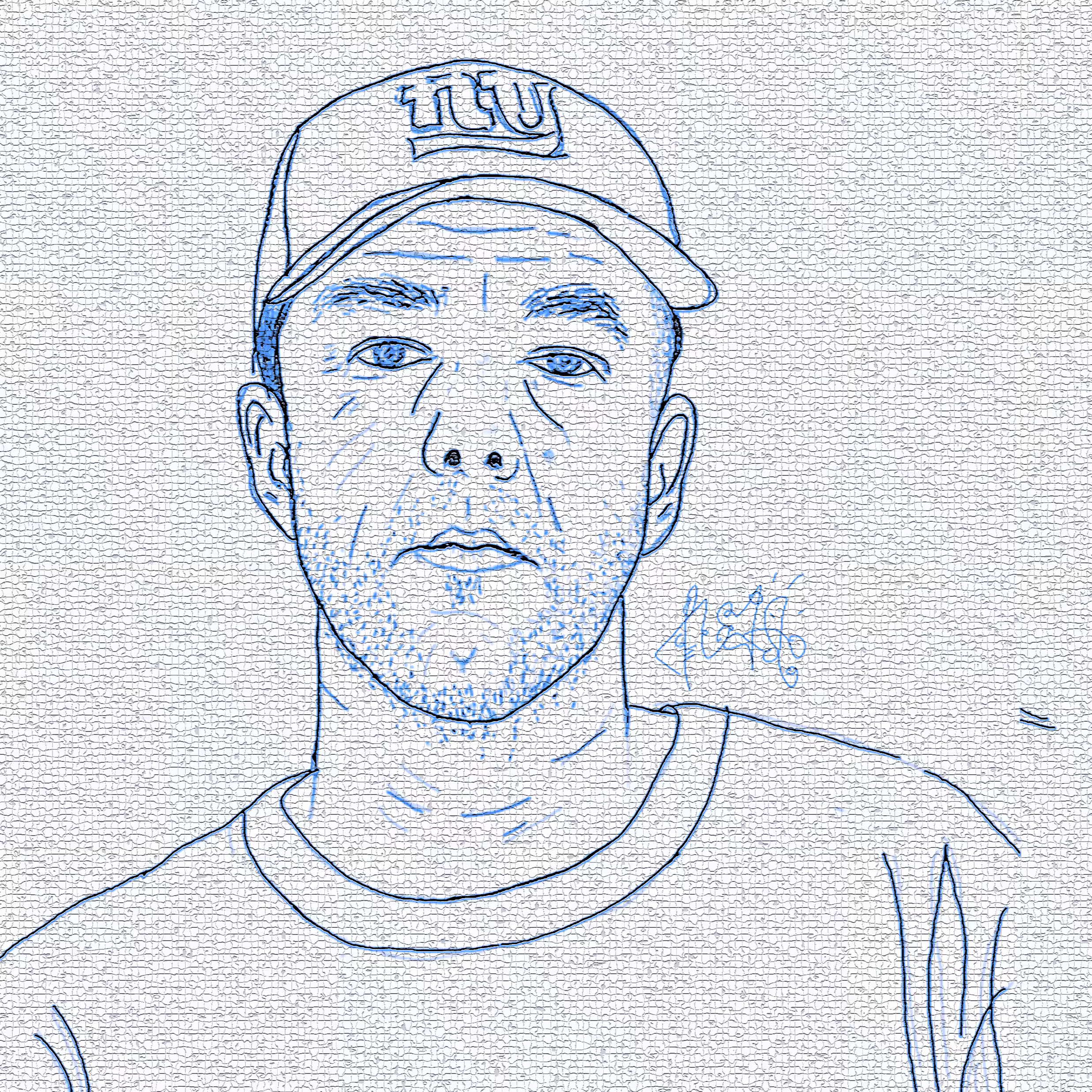 Scribble of Andrew Reynolds' Face - OS