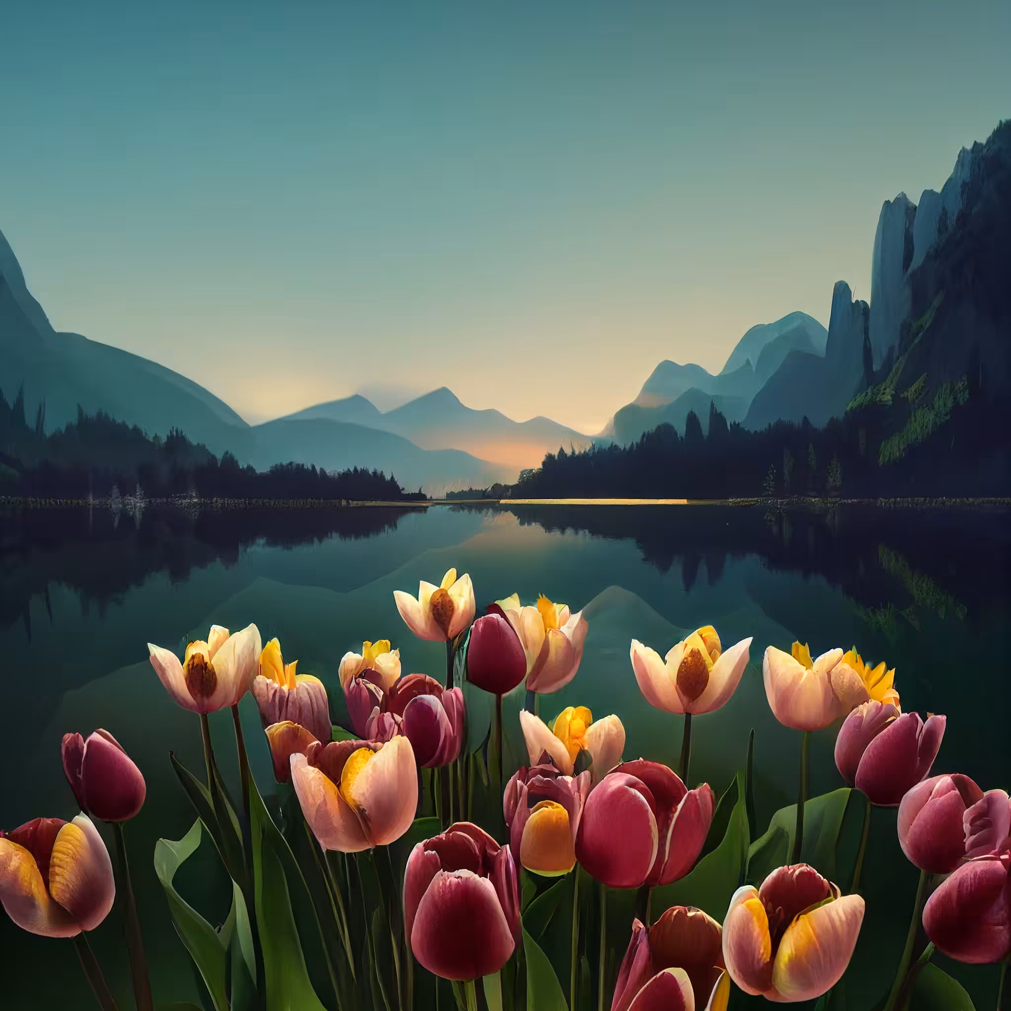 Tulips Rising (Pond #0019)