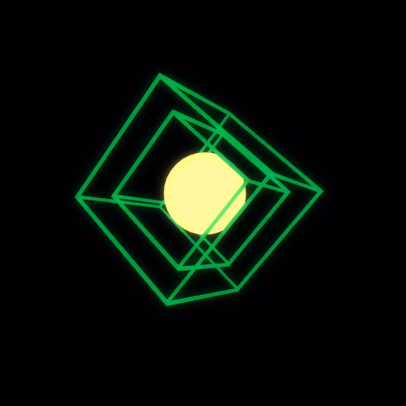 Generative Animation : Two Cube and Sphere #11