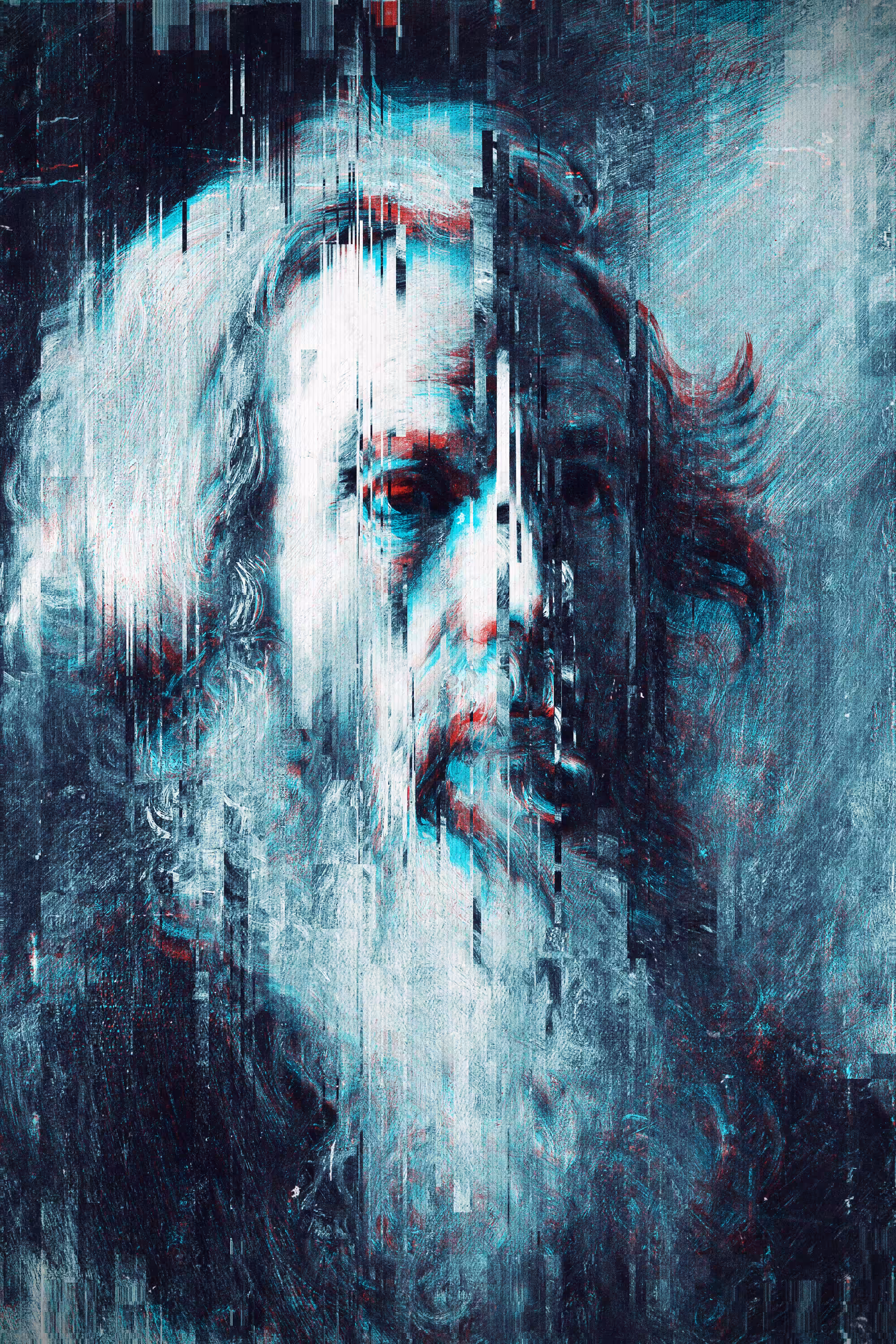 GLITCHED Head of a Man, 1870 | 2019