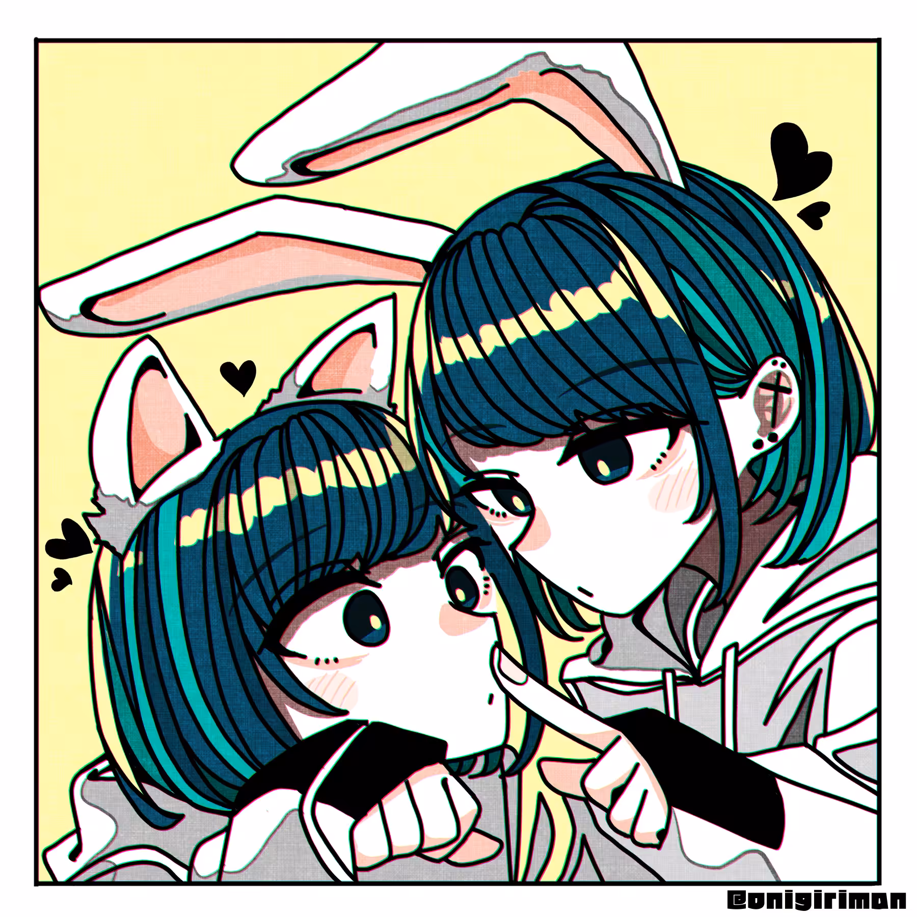 onigiriman's cute girl Collection: Cat & Rabbit Nigichan(C.R.N)