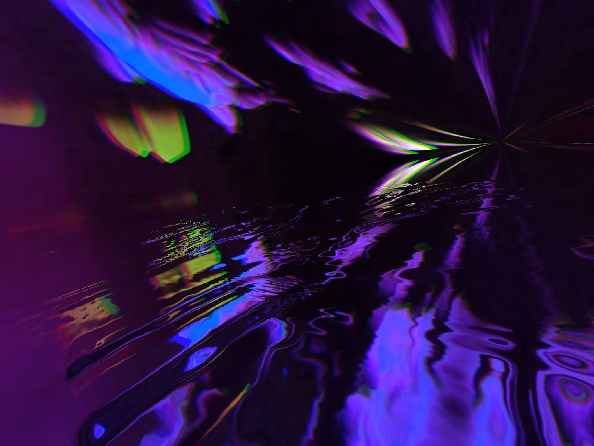 Underground neon lake