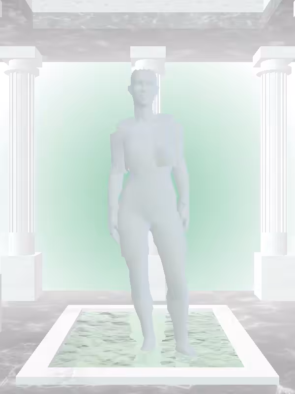 HeavenComputer: The Excited Matte Pale Green Woman #6582
